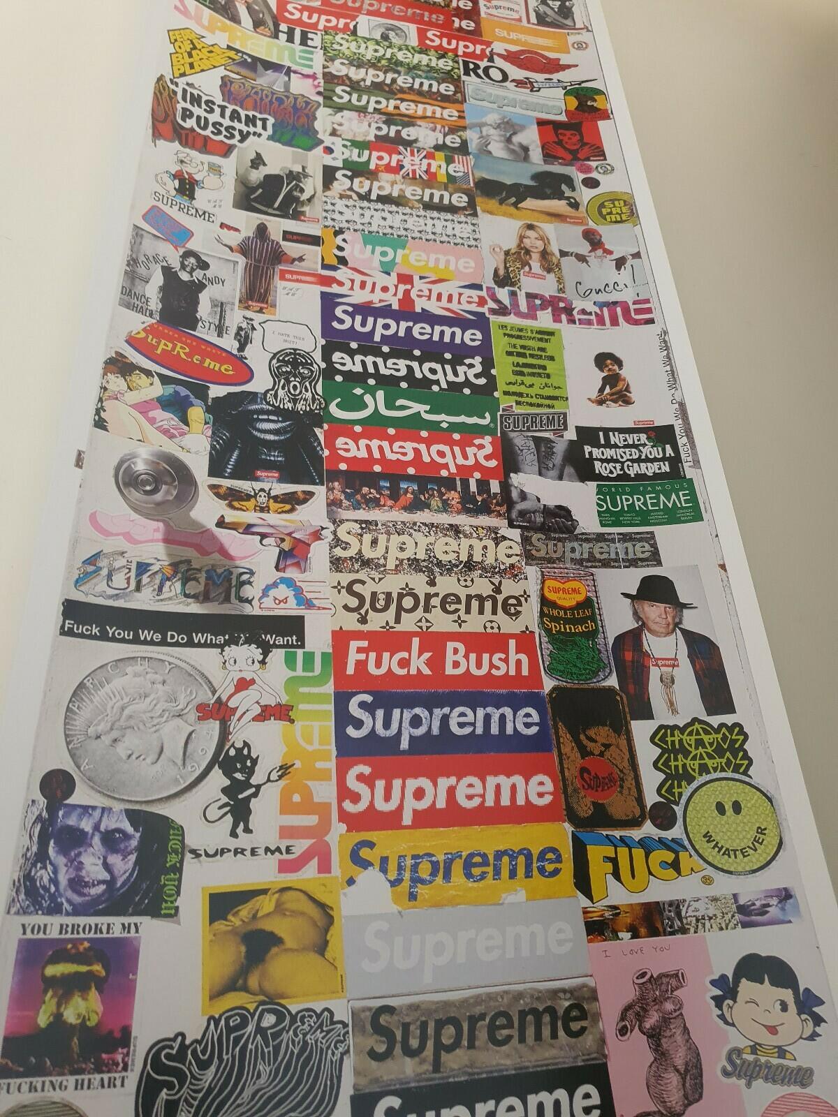 FW19 Supreme Lafayette street f&f bathroom door poster Size 36 x 11.5"