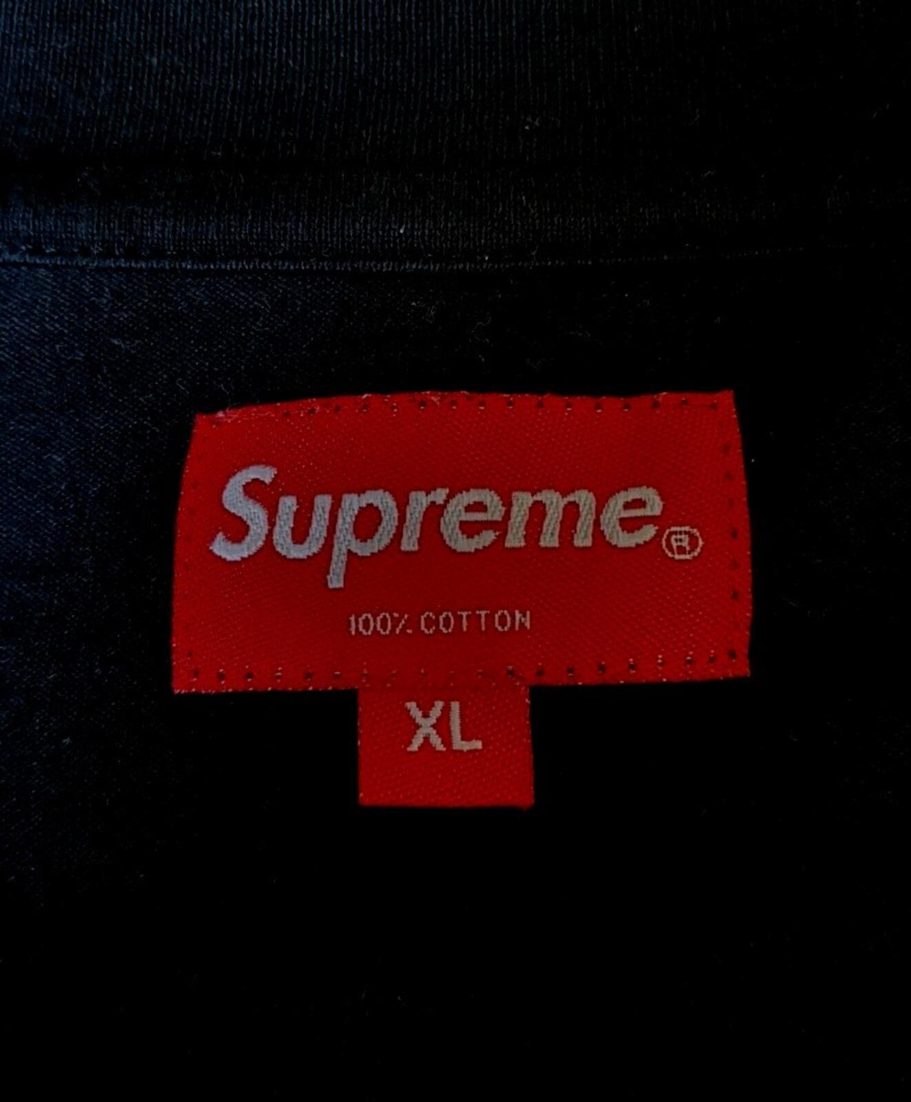 SS20 Supreme Small Box Logo L/S Camiseta Negra Talla XL