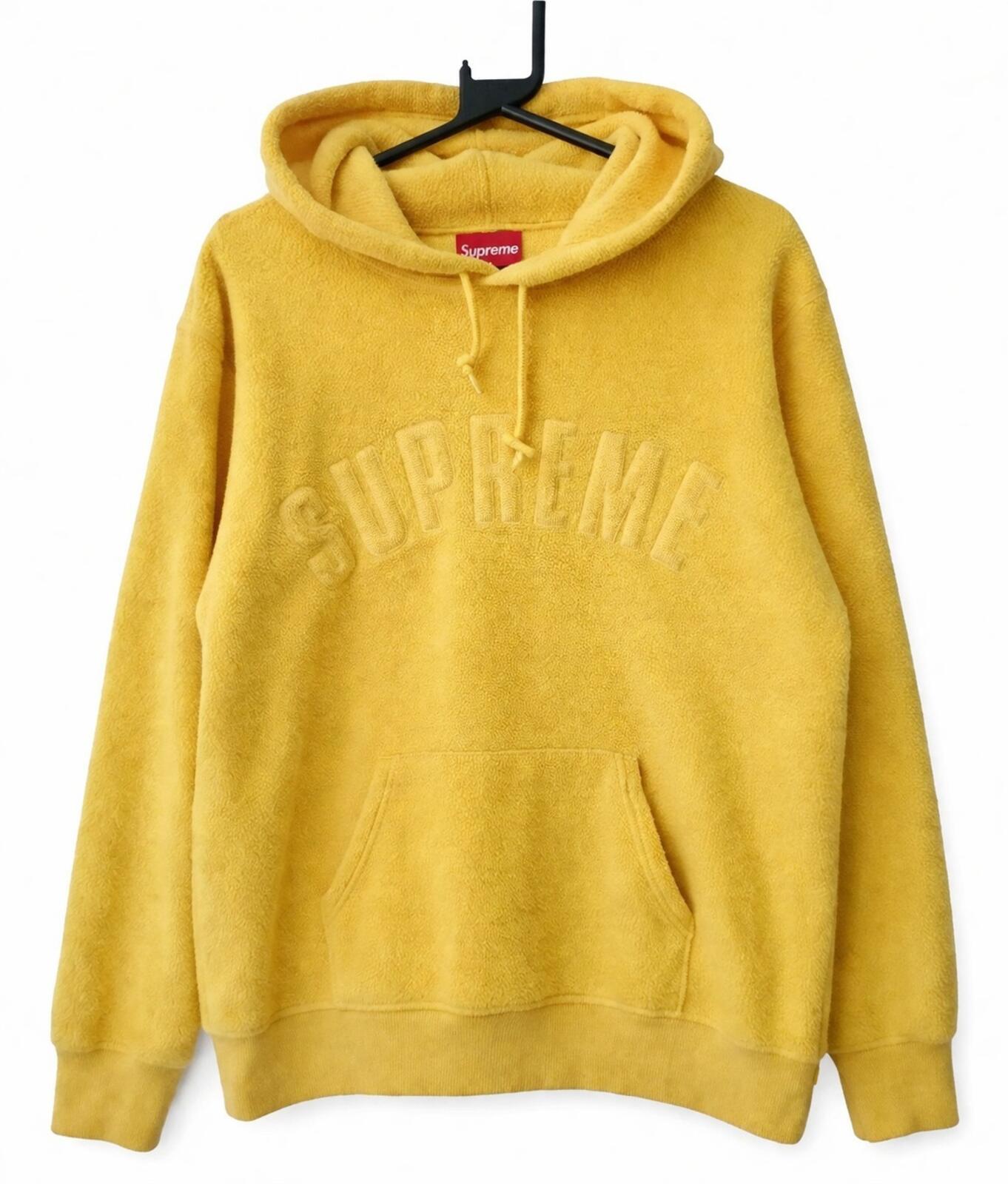 FW18 Supreme Polartec Hooded Sweatshirt Fleece Yellow M