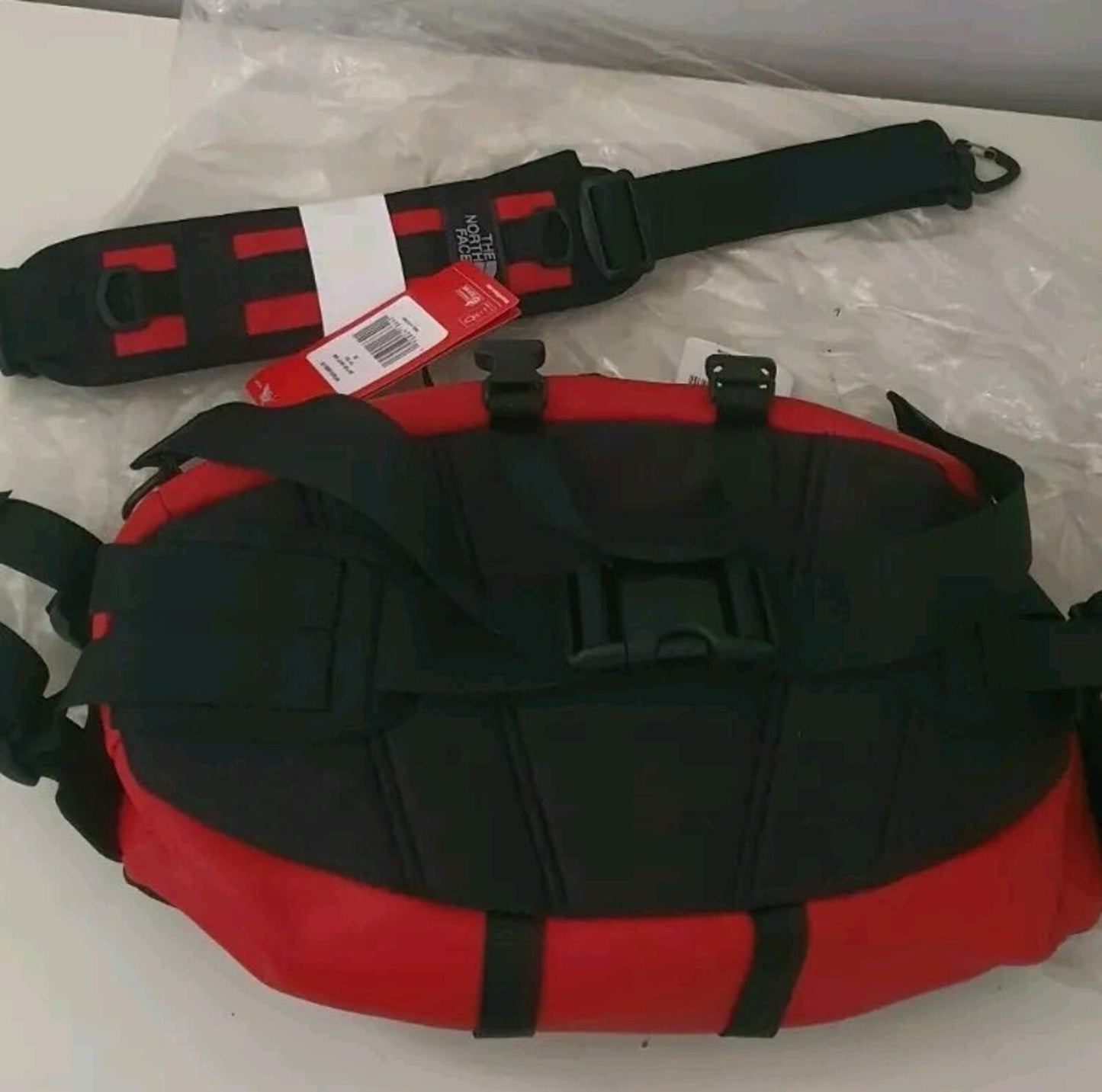FW18 Supreme The North Face Leather Mountain Waist Bag Red shoulder Ultra Rare