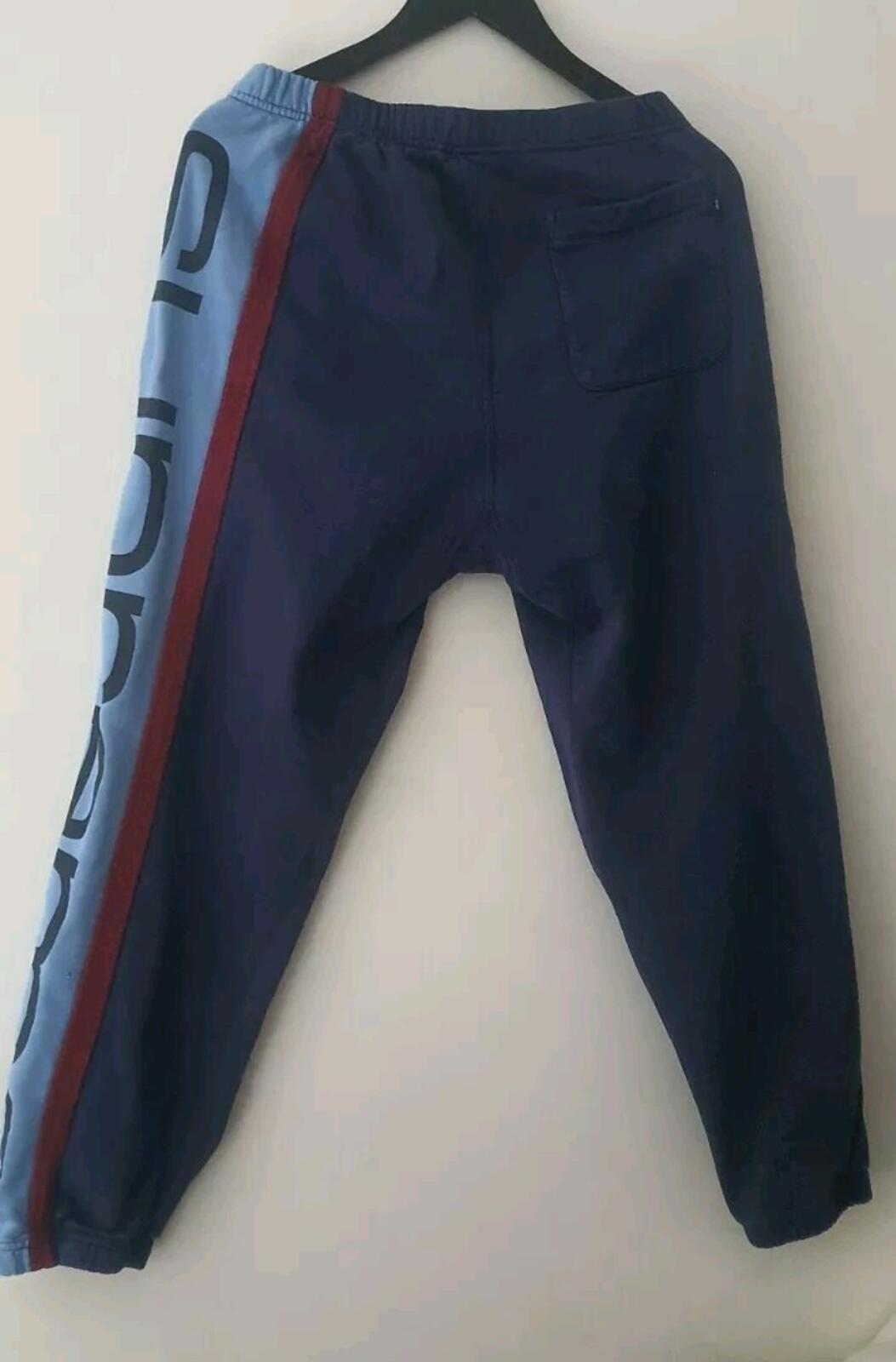 FW20 Supreme Big Logo Paneled Sweatpant pants Navy size S Small Trousers