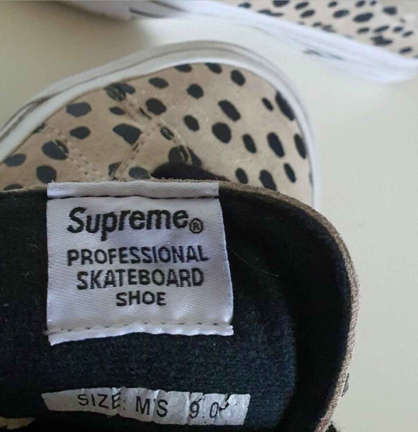 SS18 Supreme x Vans Sid Pro Dalmatian UK 8 US 9 EUR 42.5 Trainers Shoes