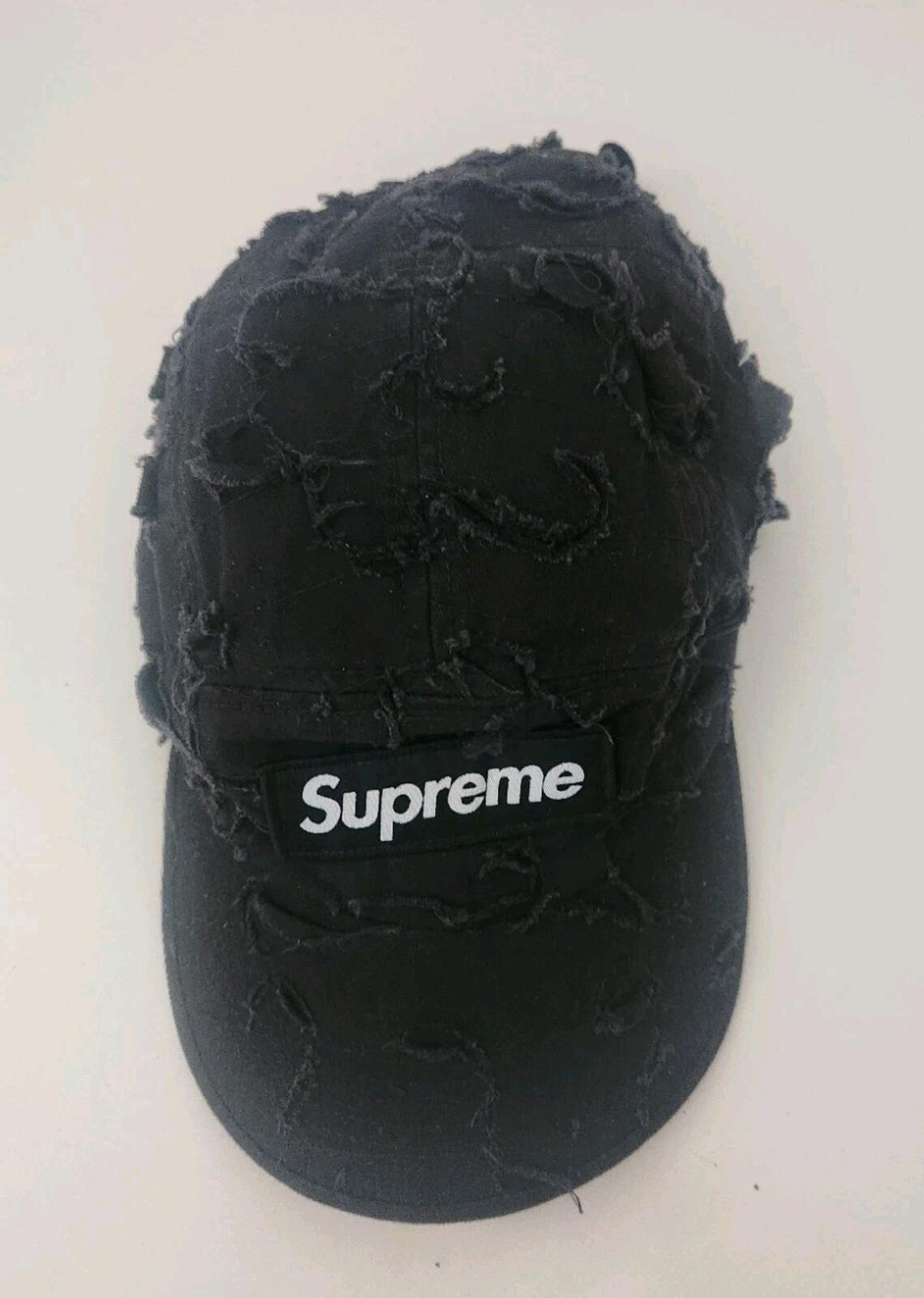 FW22 Supreme x Griffin Camp Cap Black Box logo Cotton Hat