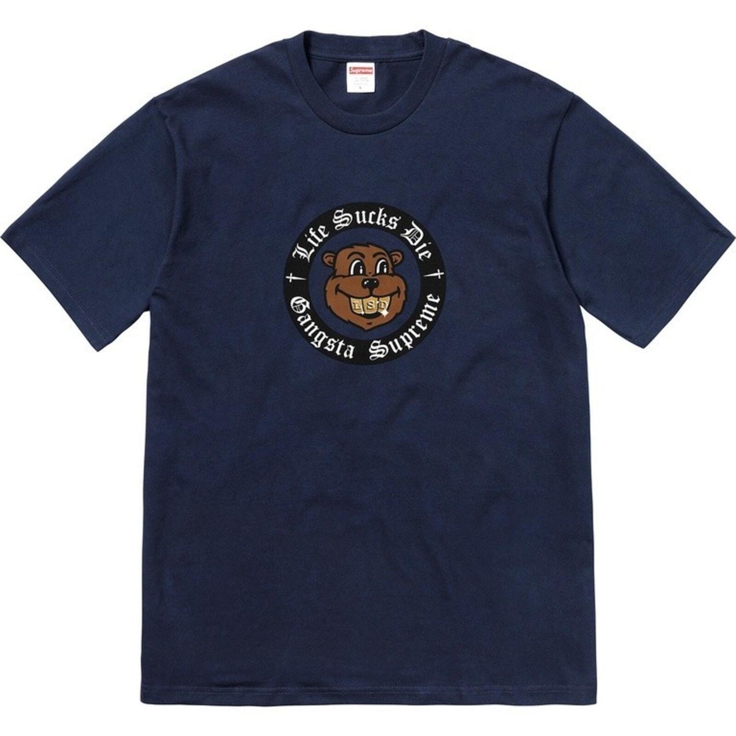 FW18 Supreme Life Sucks Die Tee Navy Size L