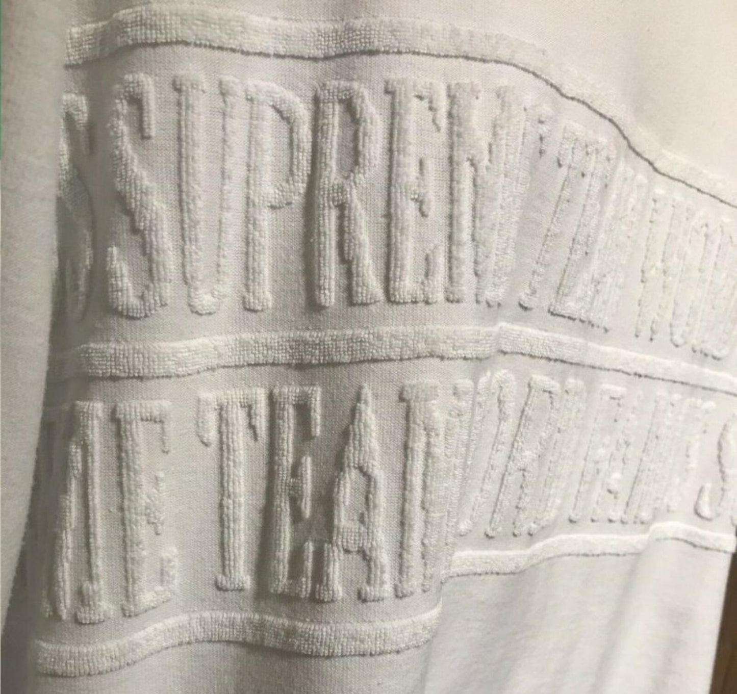 SS15 Supreme Team World Famous terry jacquard top size M medium white