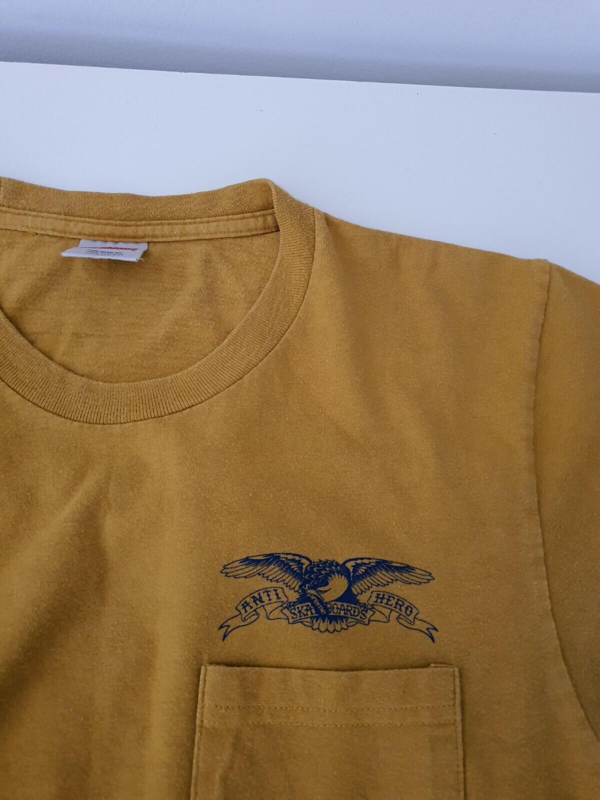 SS16 Supreme x Anti Hero Eagle Pocket Tee Mustard Size M
