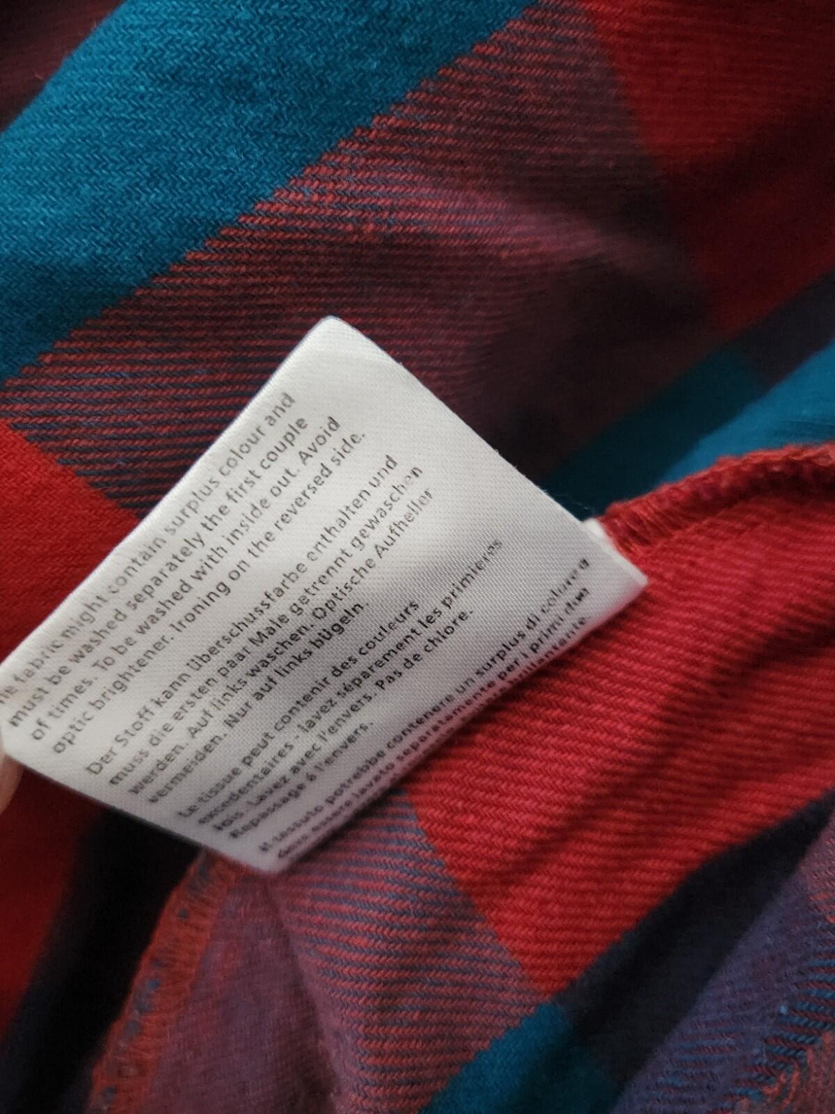 HUMOR Dummy Shirt flannel checked S small Multicoloured long sleeve Denim