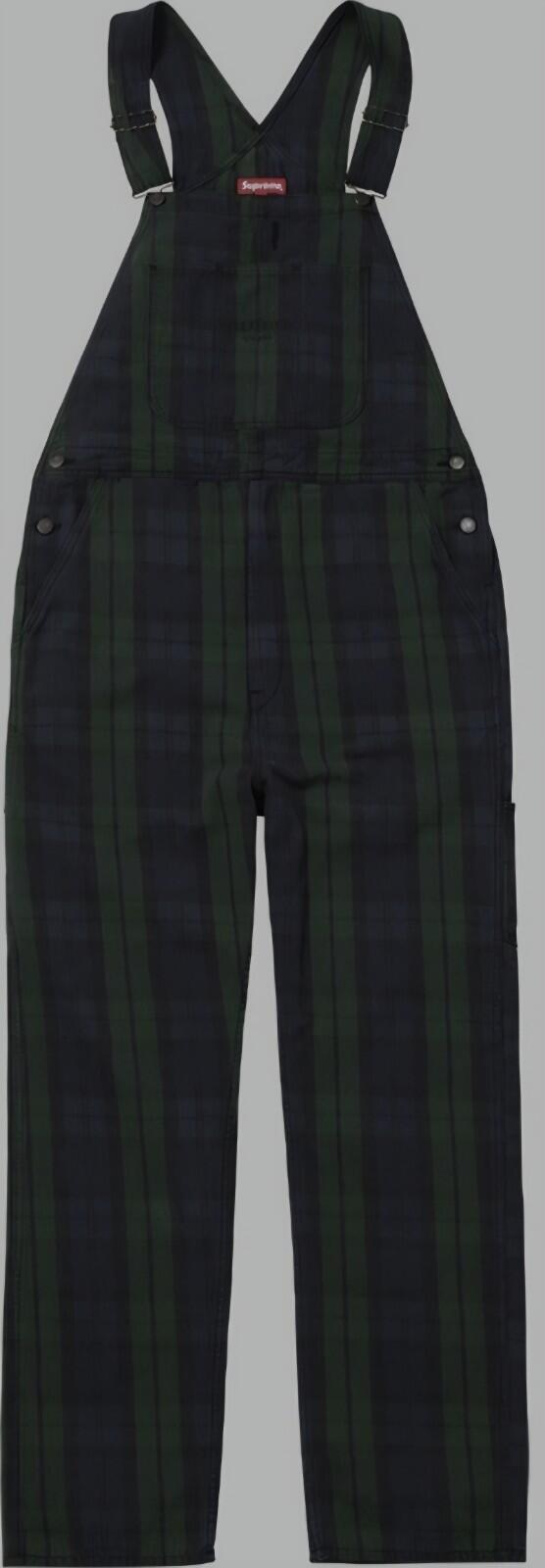 FW16 Supreme Denim Overalls Plaid Size S