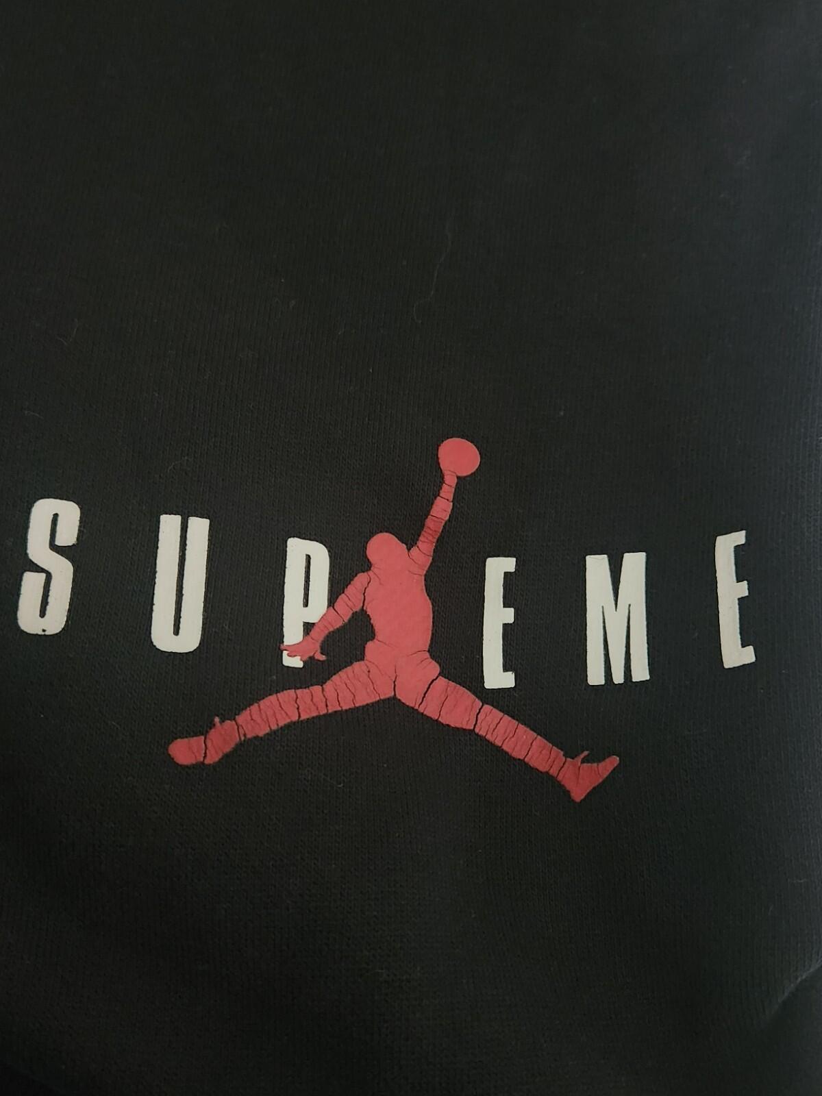 FW15 Supreme x Jordan sweatpant Size S Small Black Joggers Jumpman Pants