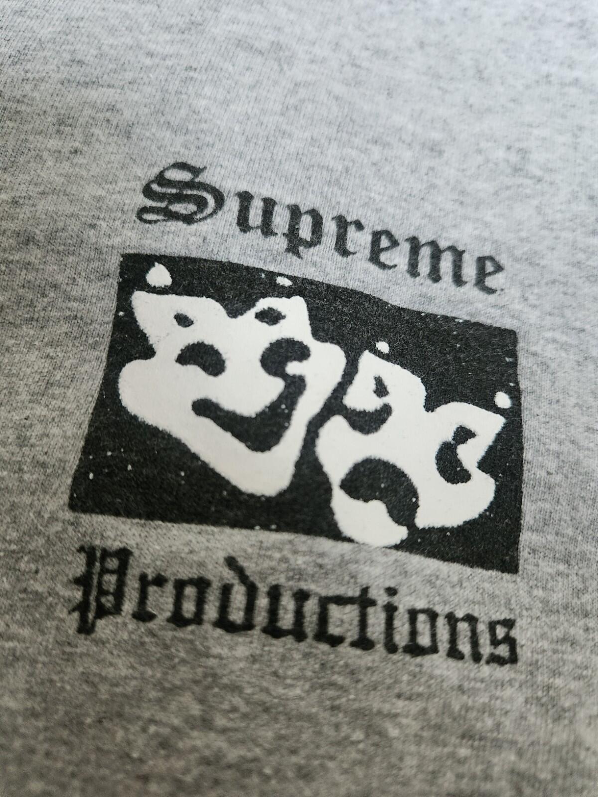 SS16 Supreme Productions L/S Tee Heather Grey size M
