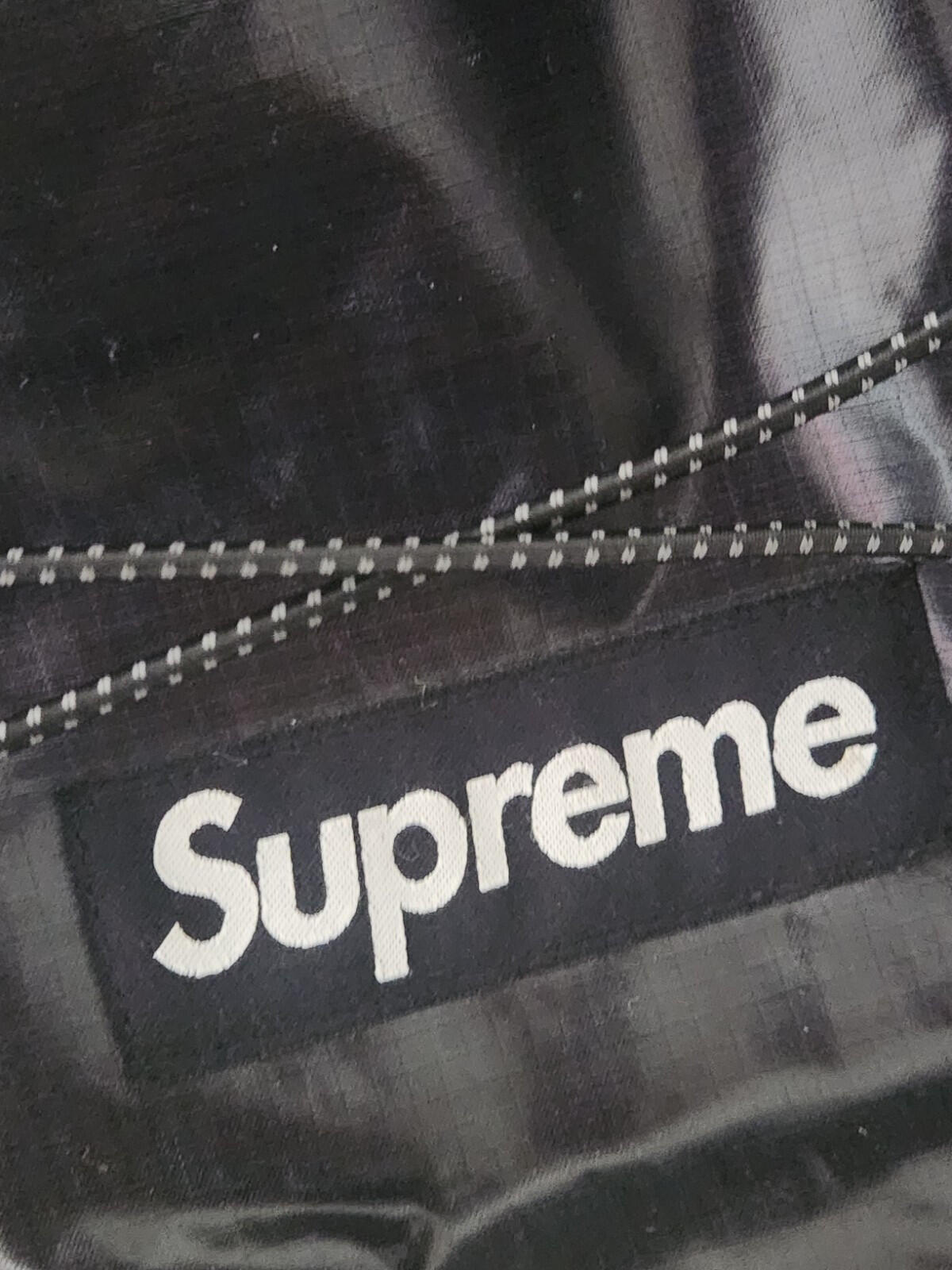 FW17 Supreme black backpack Cordura Fabric box logo Reflective text 20L Bag