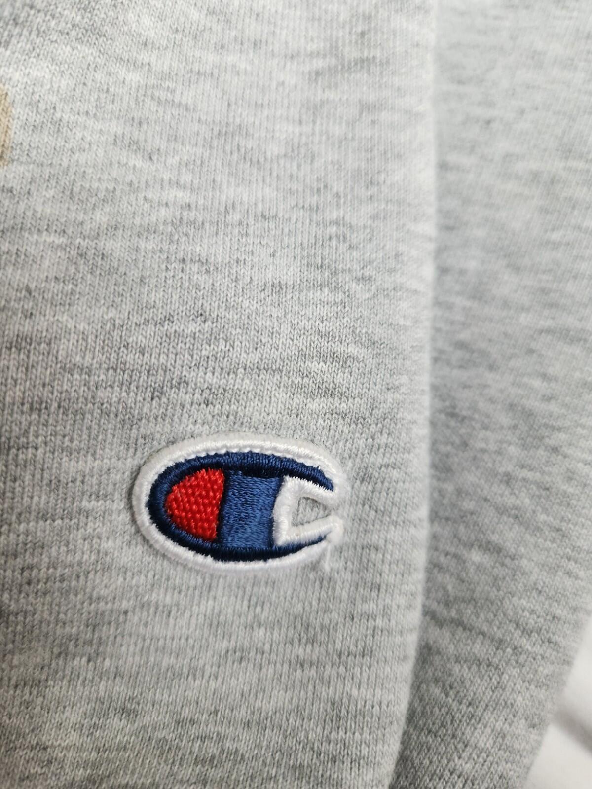 FW15 Supreme x Champion hooded sweatshirt size M Medium hoodie heather grey Rare