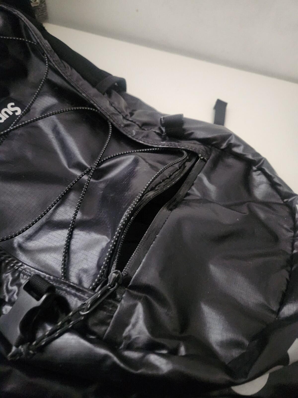 FW17 Supreme black backpack Cordura Fabric box logo Reflective text 20L Bag
