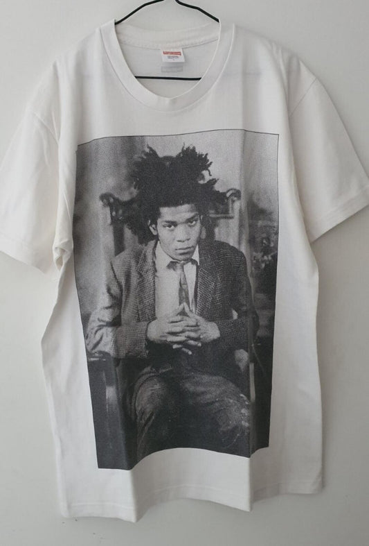 FW13 Supreme Jean Michel Basquiat camiseta blanca L grande vintage 2013 Rara