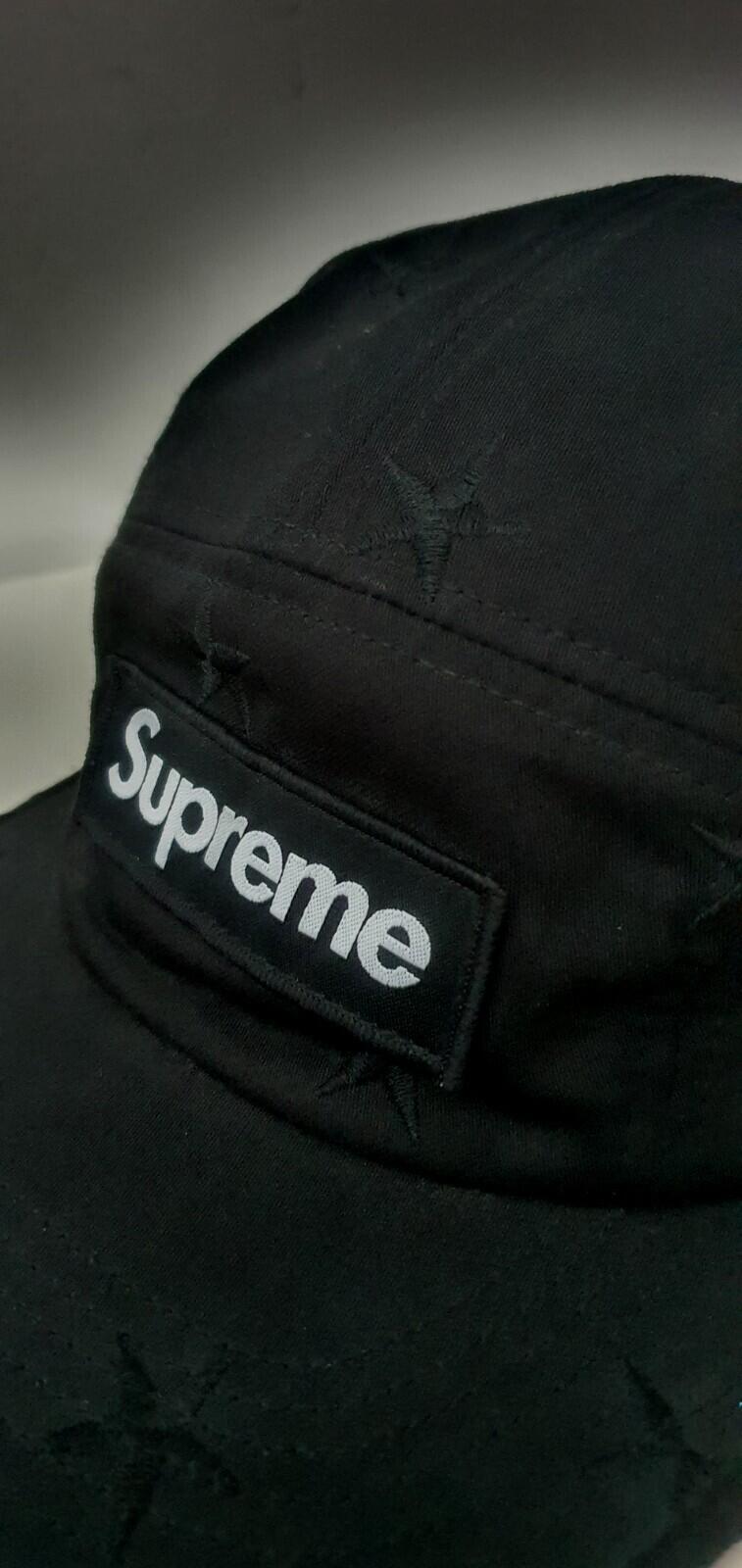 FW13 SUPREME Stars Camp Cap Schwarze Kappe Sehr Selten Vintage 2013 Bestickt 1x getragen