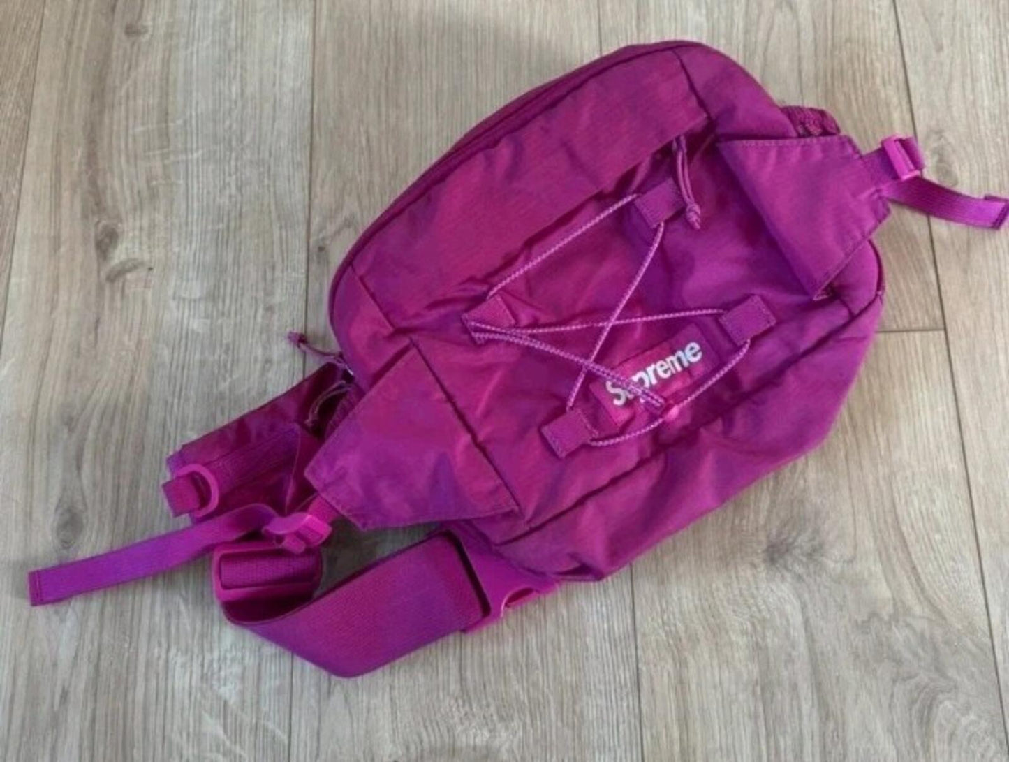 SS17 Supreme Waist bag Cordura fabric Belt Bum Shoulder Magenta Pink