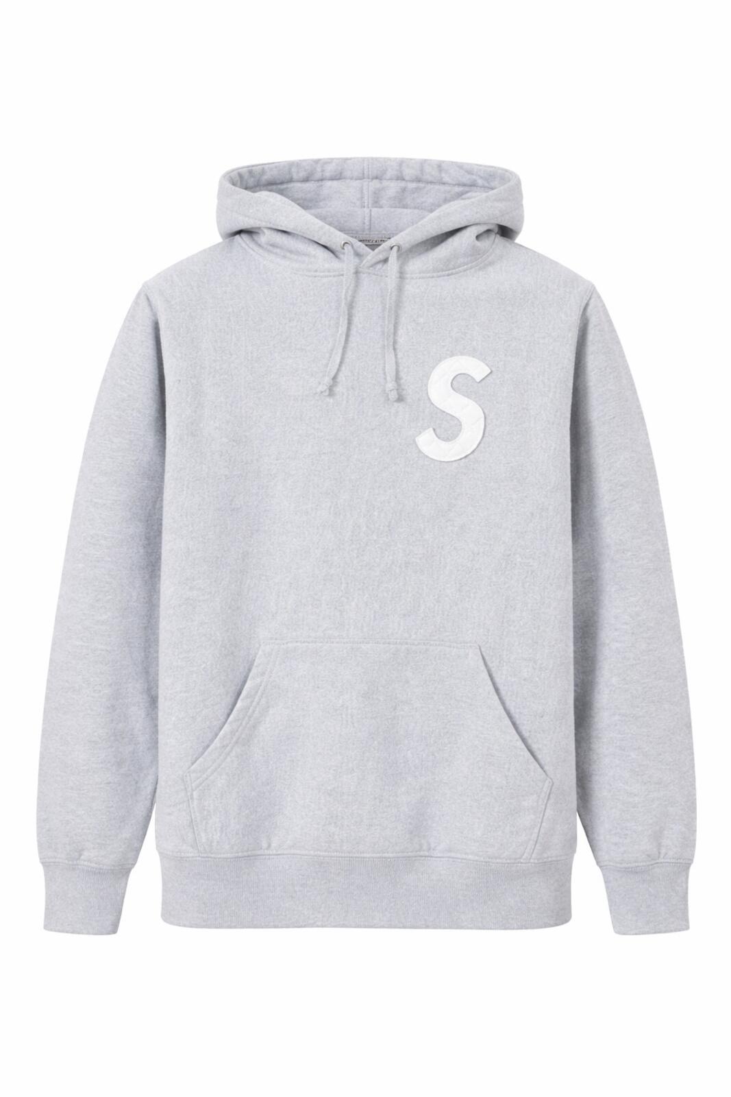 SS20 Supreme S Logo Hooded Sweatshirt  Heather Grey Size M