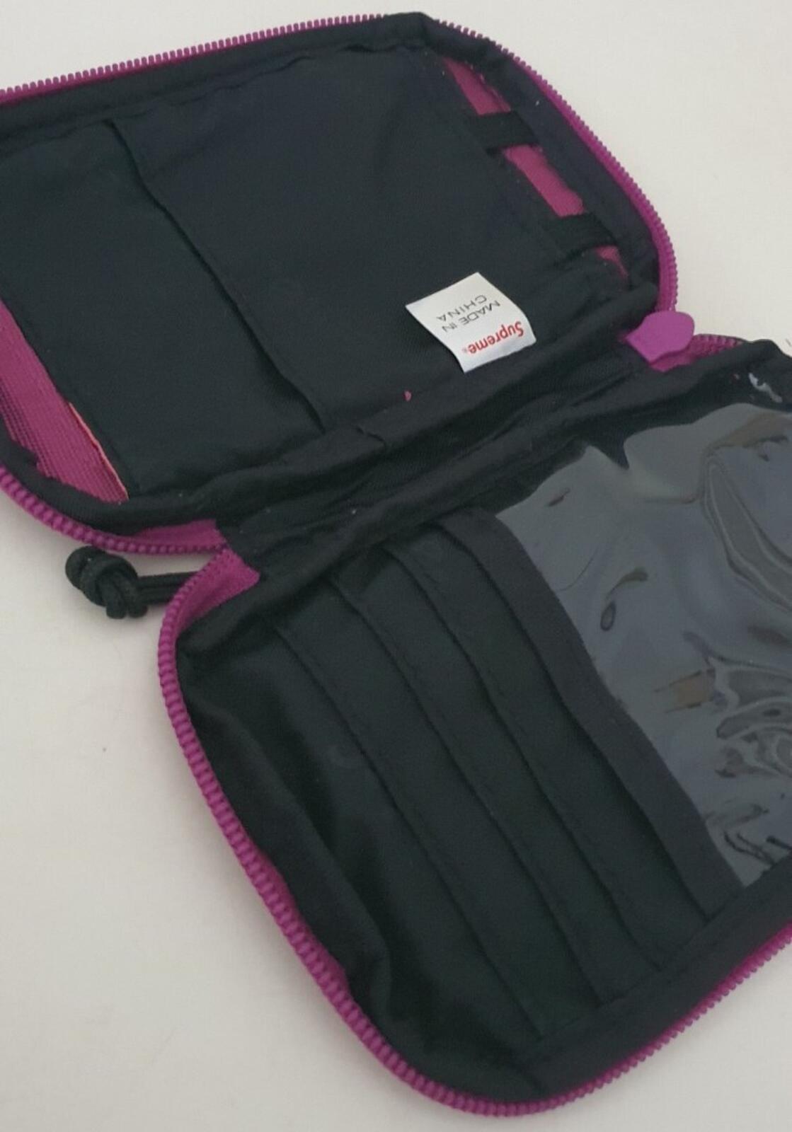 FW19 Supreme magenta small zip pouch cordura nylon bag Water resistant wallet