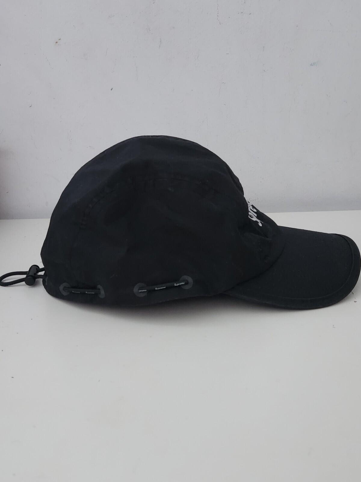 FW21 Supreme Shockcord Camp Cap Hat Black Box logo