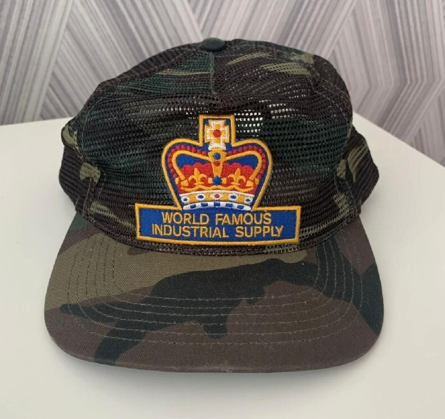 SS12 Supreme Crown Supply 5-panel Vintage Mesh Cap 2012 Hat Camo Camouflage Rare