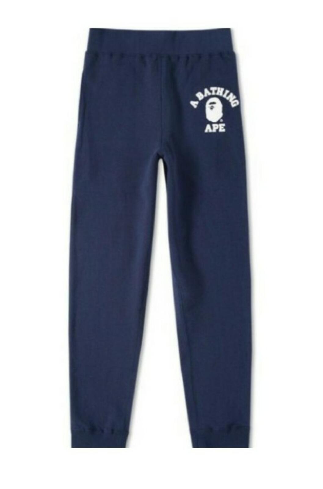 A Bathing Ape UVP 209 £ BAPE College Slim Fit Hose XXL 2XL Neu Trainingshose Marineblau