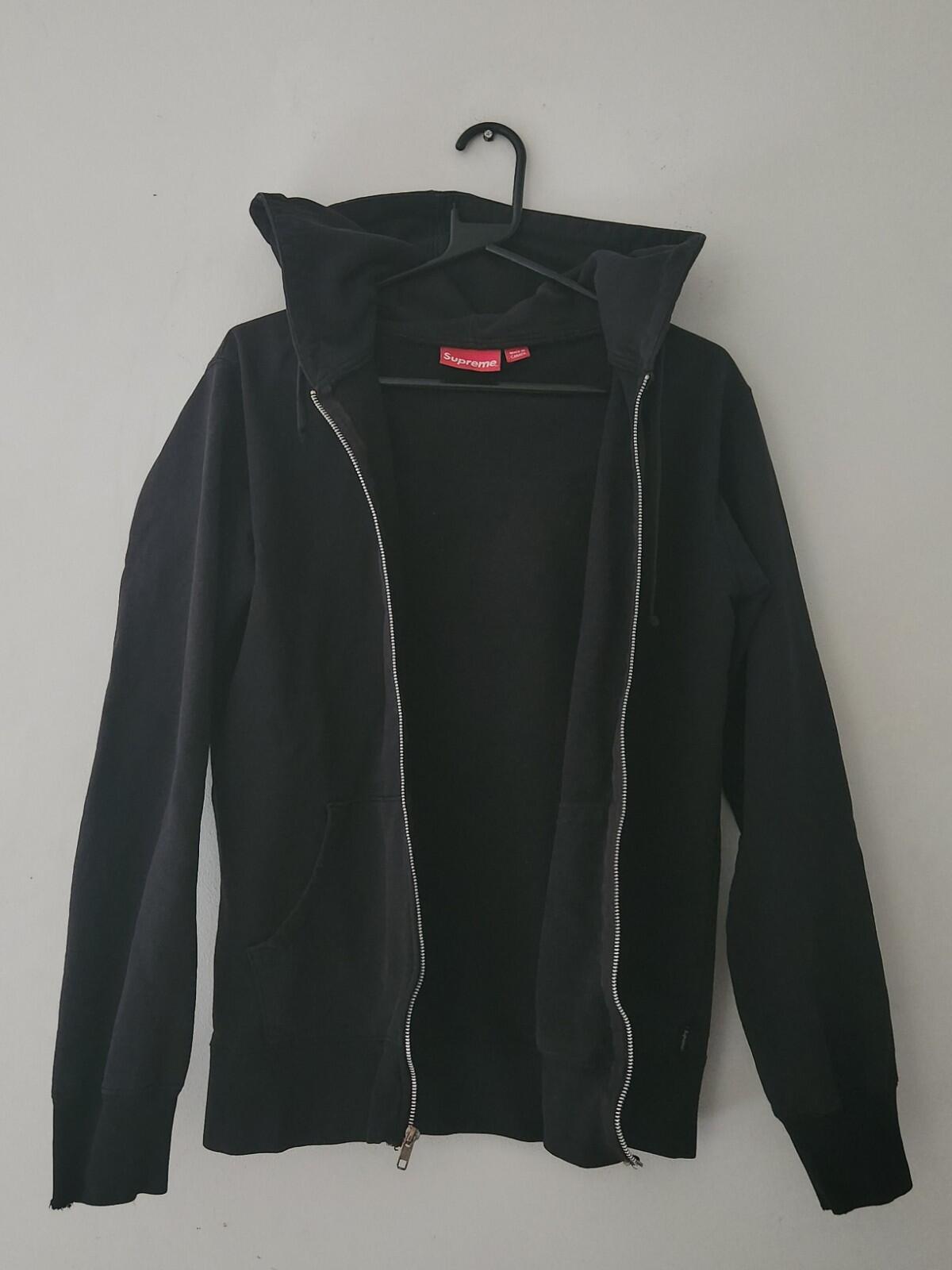 SS14 Supreme Antihero Hooded Zip Up Hooded Sweatshirt black hoodie M medium 2014