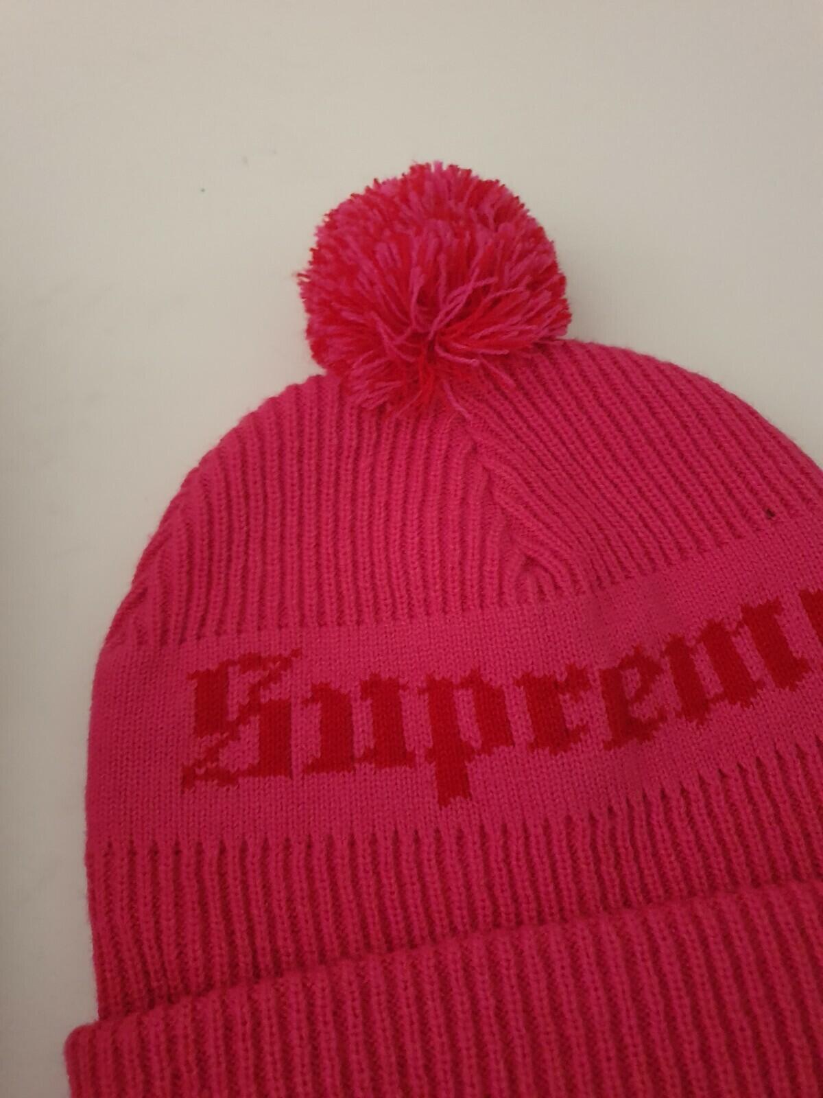 FW16 Supreme Old English beanie hot pink Hat