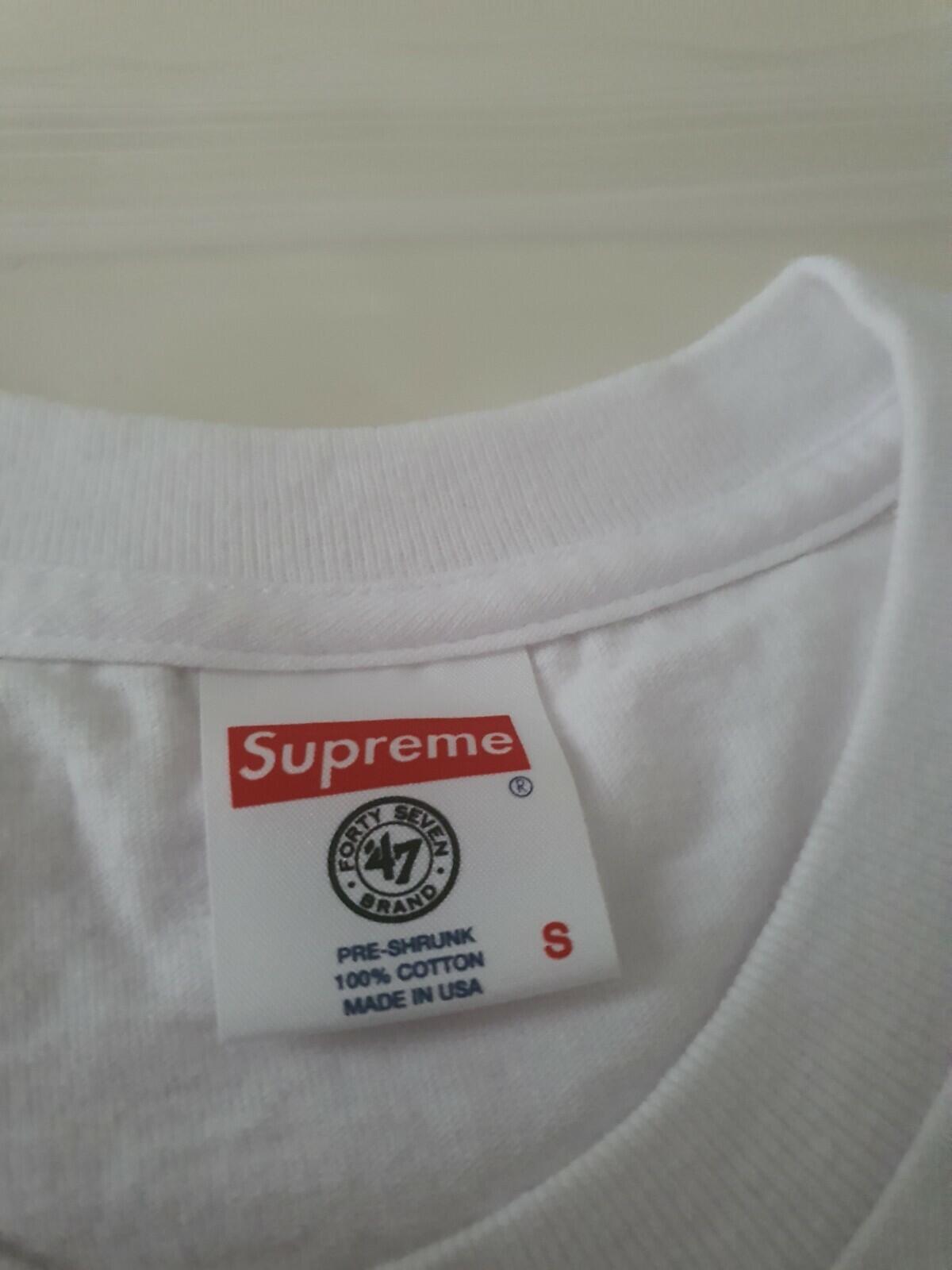 SS15 Supreme New York Yankees Box Logo Tee White Size S