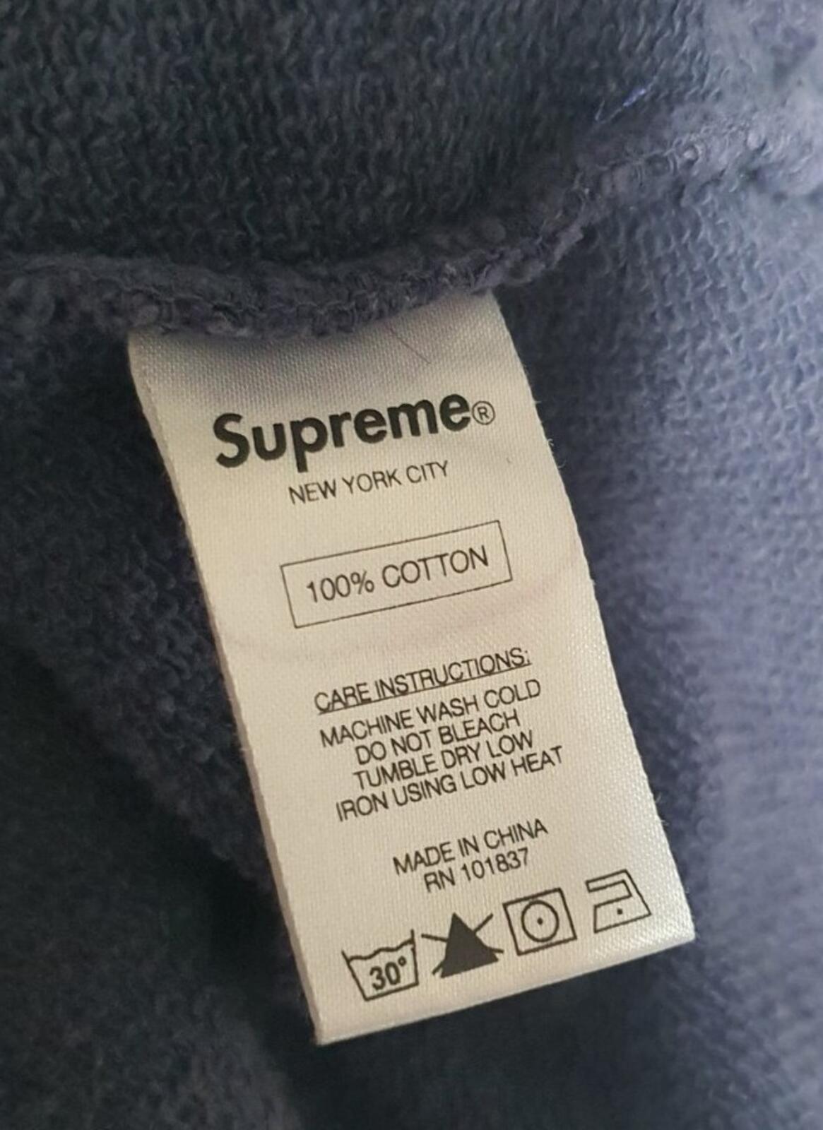SS16 Supreme Burroughs Hooded Sweatshirt size XL navy hoodie