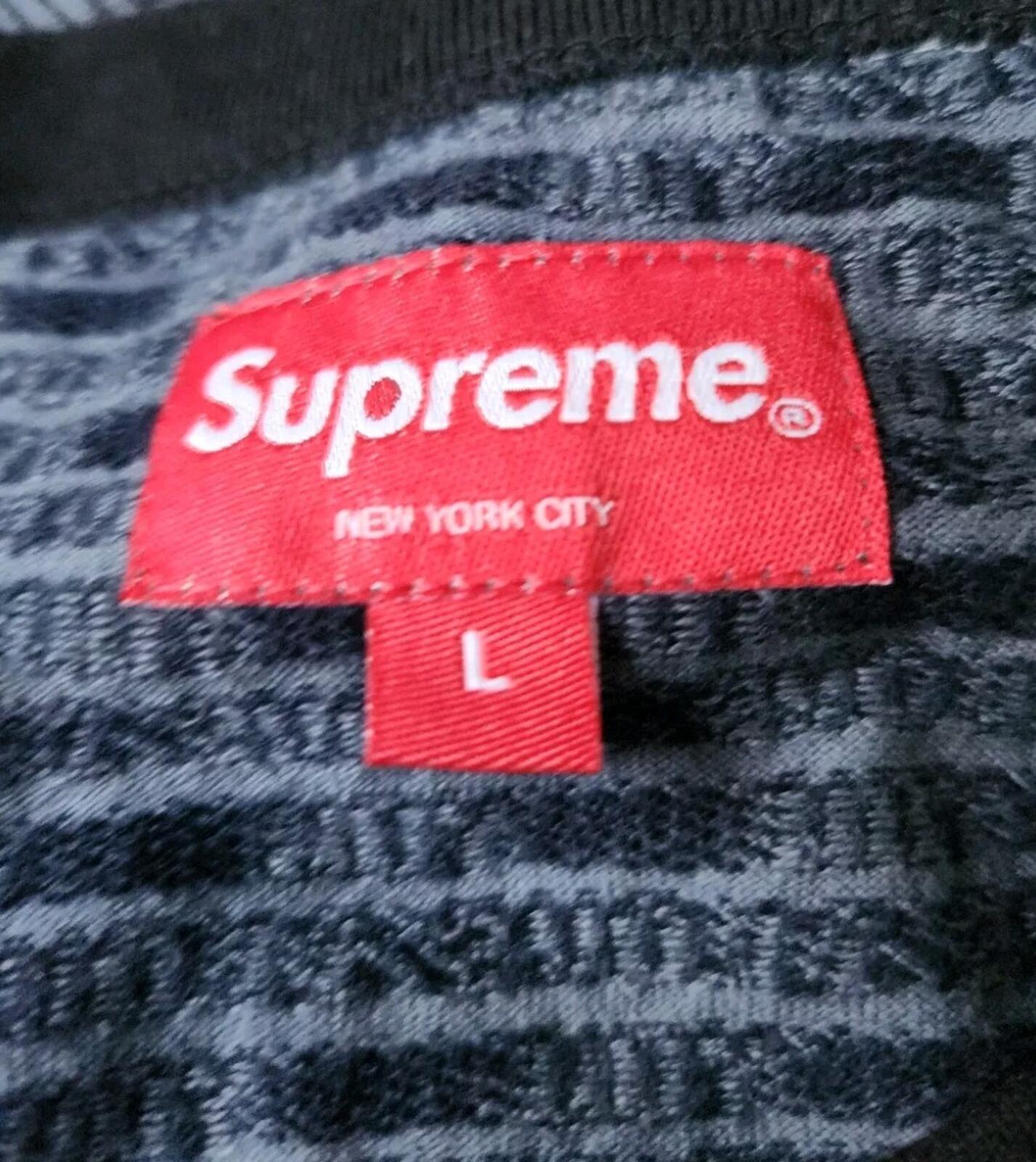SS23 Supreme Patchwork Jacquard L/S sleeve L Large Jumper Crewneck XL