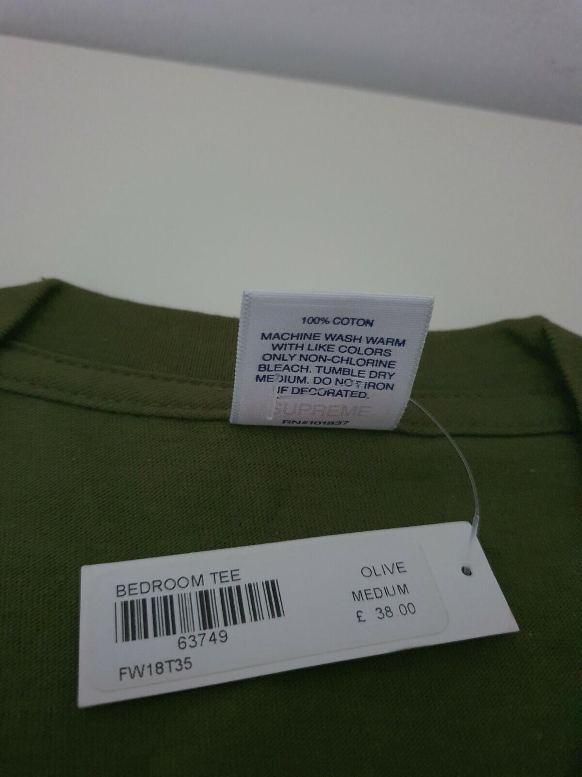 FW18 Supreme Bedroom tee Olive size M medium T-shirt New with tag