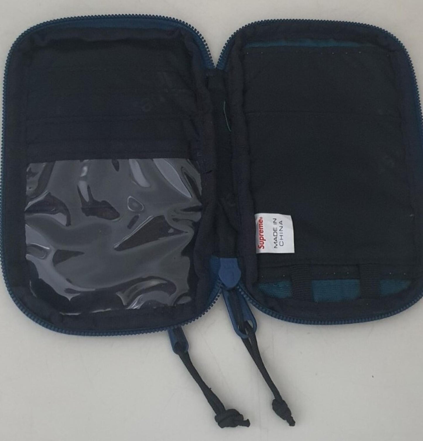FW19 Supreme dark teal small zip pouch cordura nylon bag Water resistant wallet