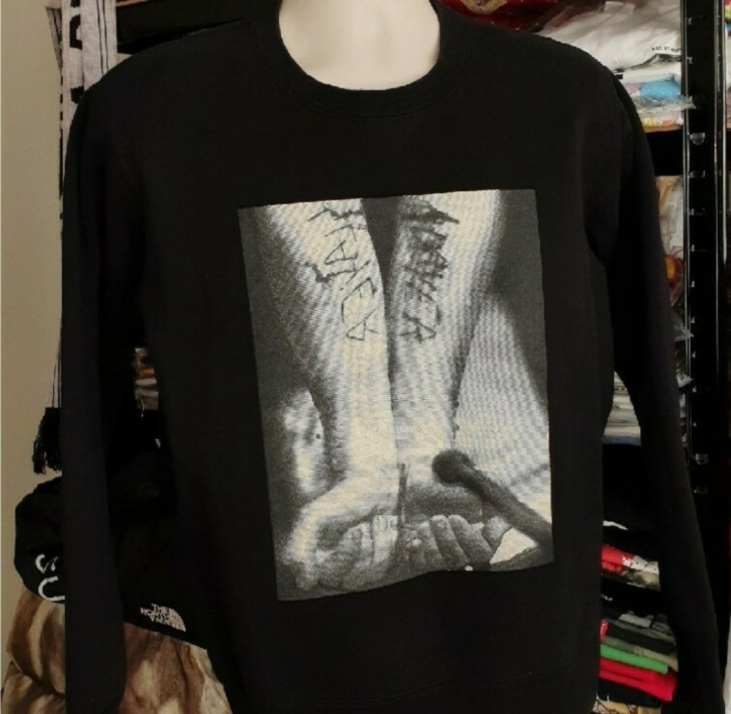 FW16 Supreme x Slayer Cutter Crewneck Black Size M