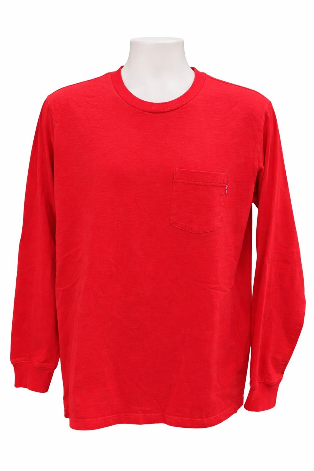 FW19 Supreme L/S Pocket Tee Red Size L