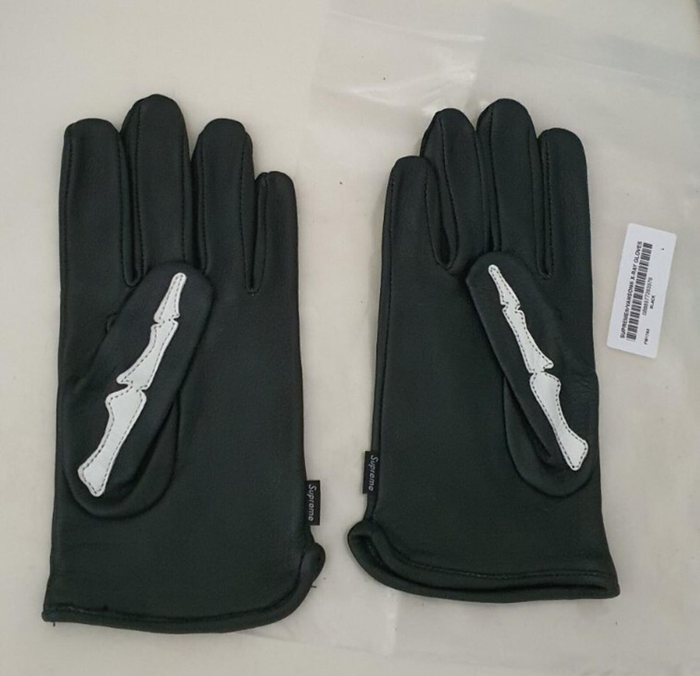 FW17 Supreme x Vanson Leather X-Ray Gloves Black Size L
