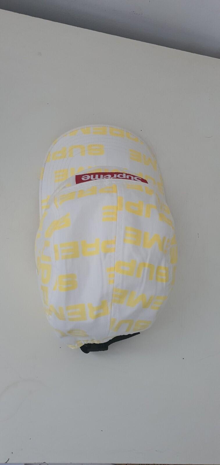 FW20 Supreme Reactive Print Camp Cap White