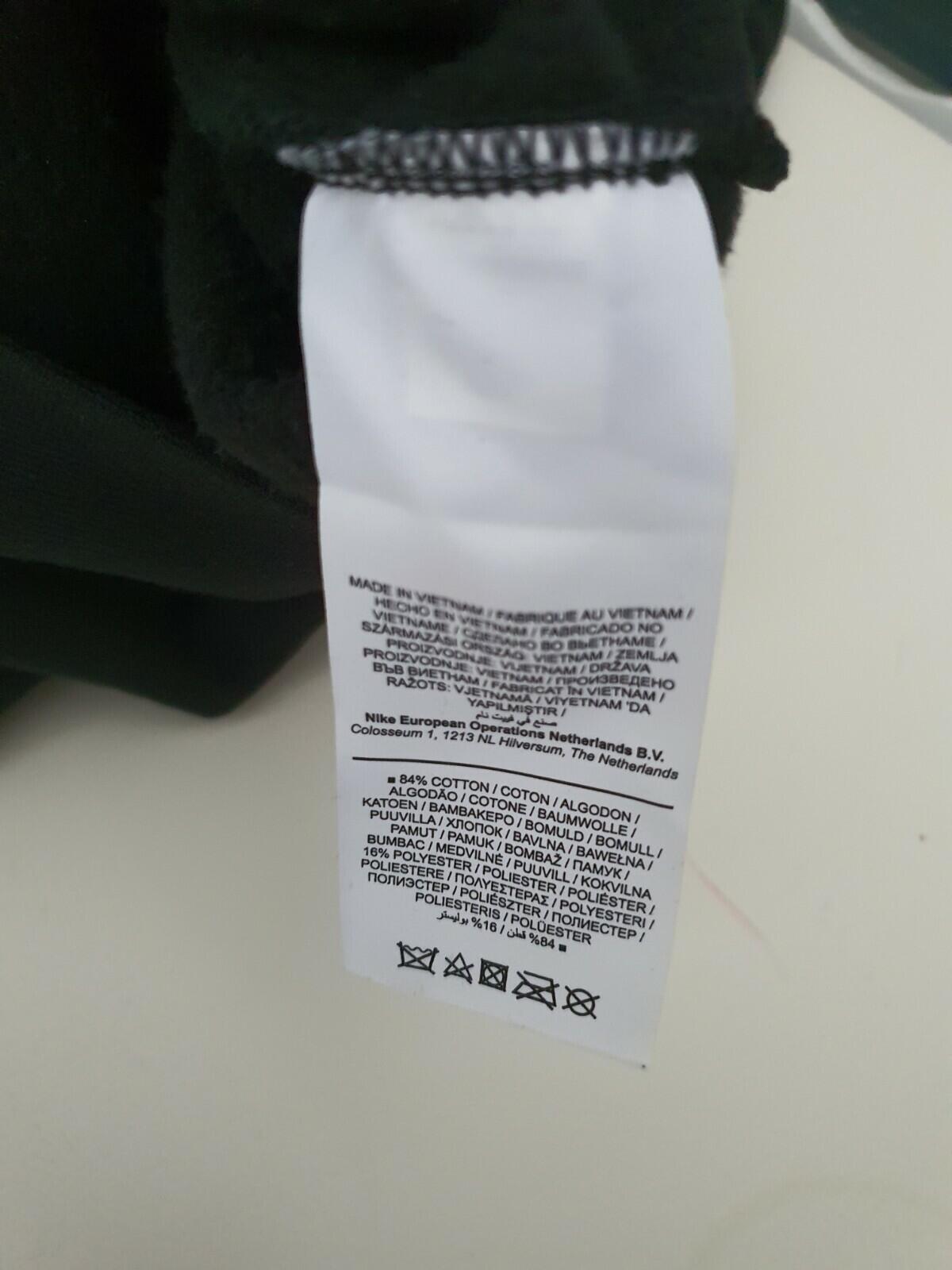 FW19 Supreme x Nike Leather Applique Hooded Sweatshirt Black Size M