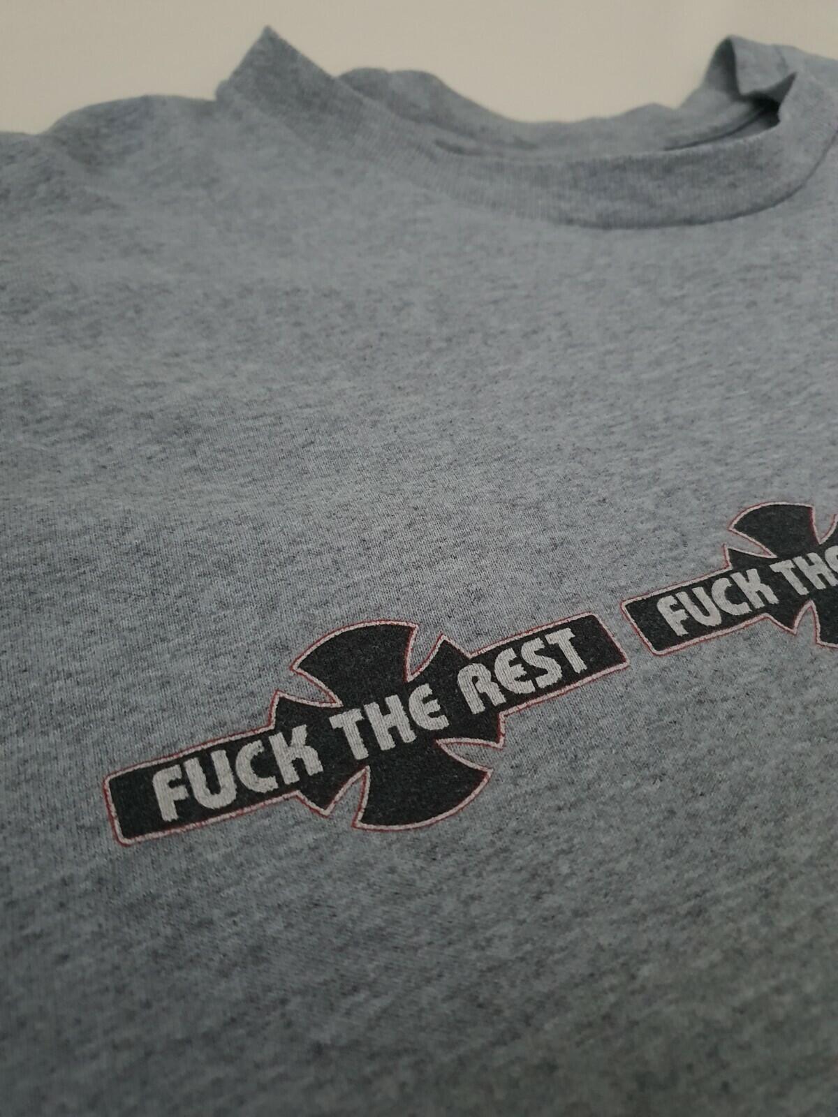 FW15 Supreme x Independent Fuc* The Rest heather grey tee XL T-shirt Made In USA