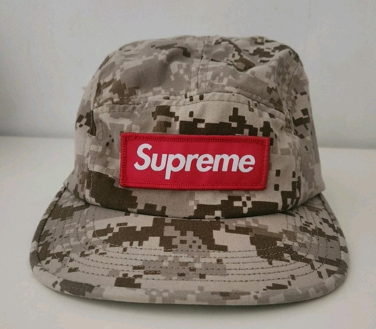 HW17 Supreme NYCO Twill Camp Cap Tan Digi Camo