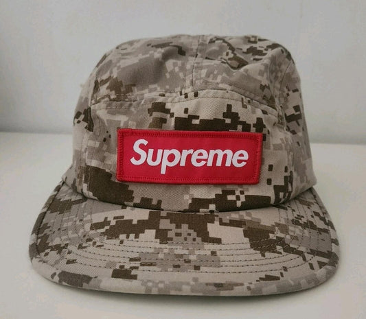 FW17 Supreme NYCO Twill Camp Cap Tan Digi Camo