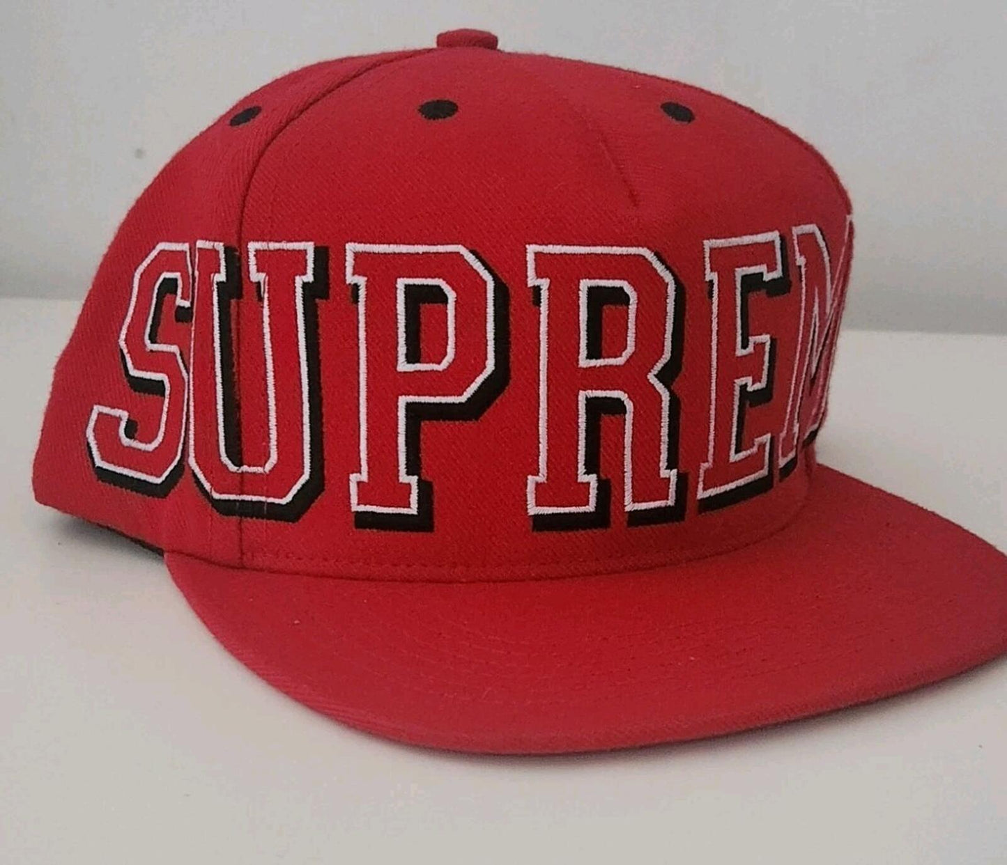 FW13 Supreme Banner 5-Panel Red Cap Großes Logo Vintage Mütze ASAP ROCKY Selten 2013
