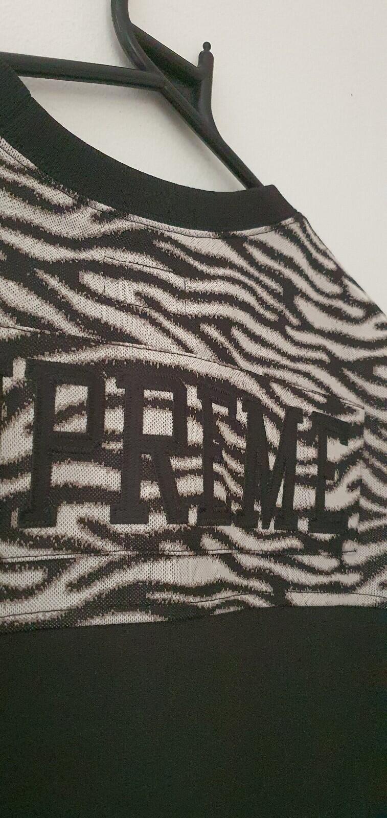 FW19 Supreme Zebra L/S Top Long Sleeve M medium Black Sweater Jumper Worn 1x
