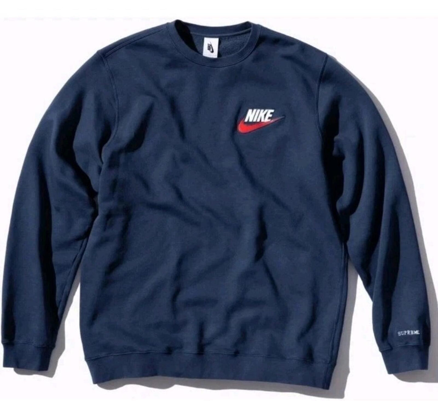 FW18 Supreme x Nike Crewneck Navy Size XXL