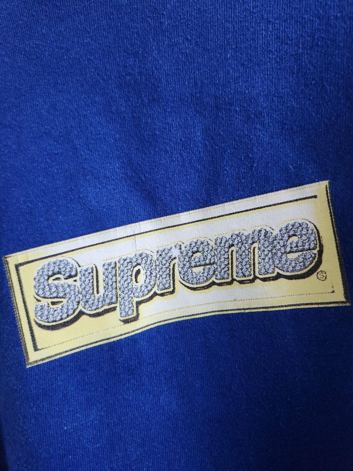SS13 Supreme Bling Box Logo Tee blue T-shirt L large Royal Vintage 2013 USA made