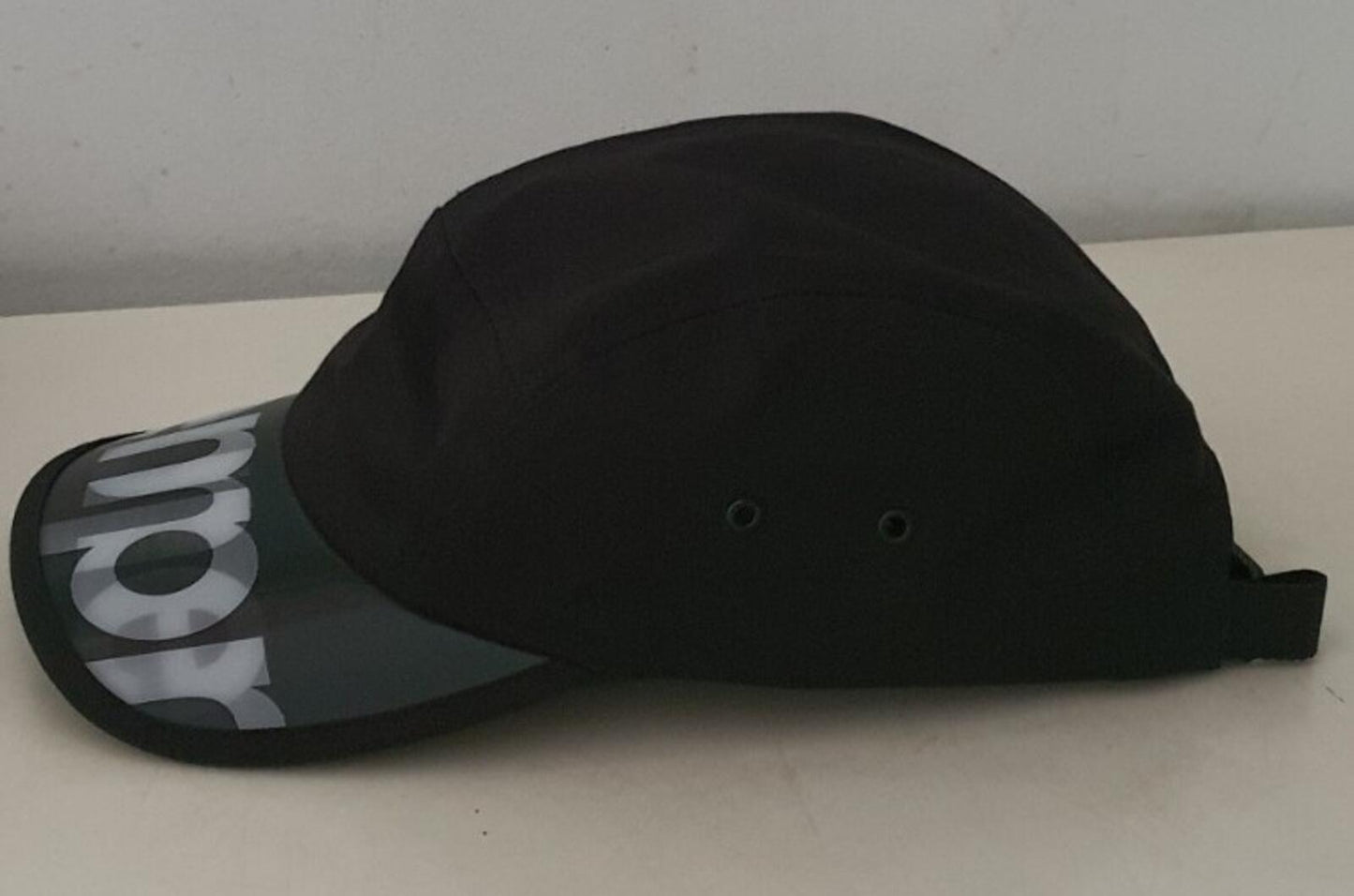 SS20 Supreme Lenticular Visor camp cap black nylon hat box logo
