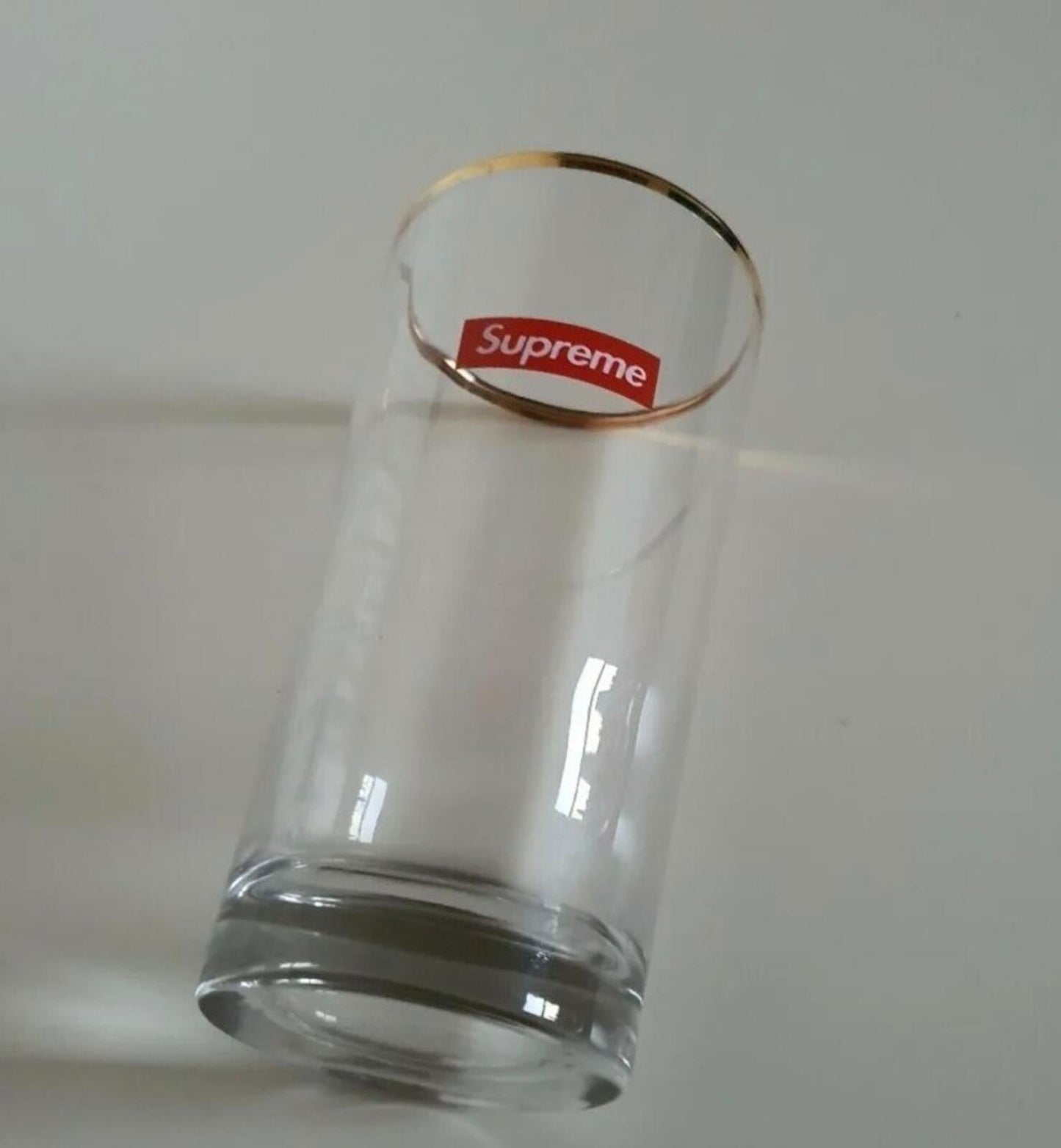 FW15 Supreme Bar Glass clear small red box logo Accessory