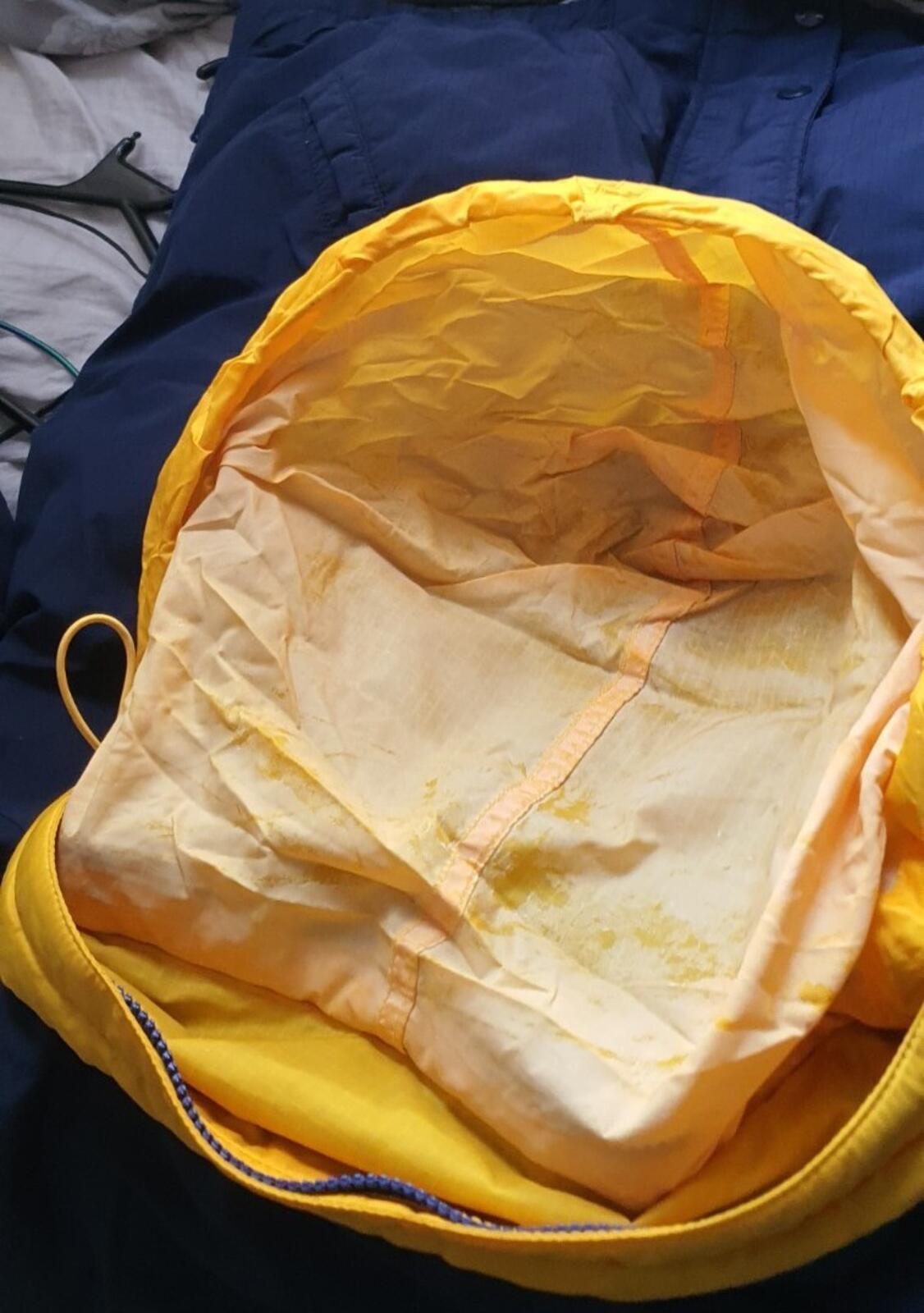 FW14 Supreme reversible Puffy Jacket yellow blue XL duck down puffer Vintage