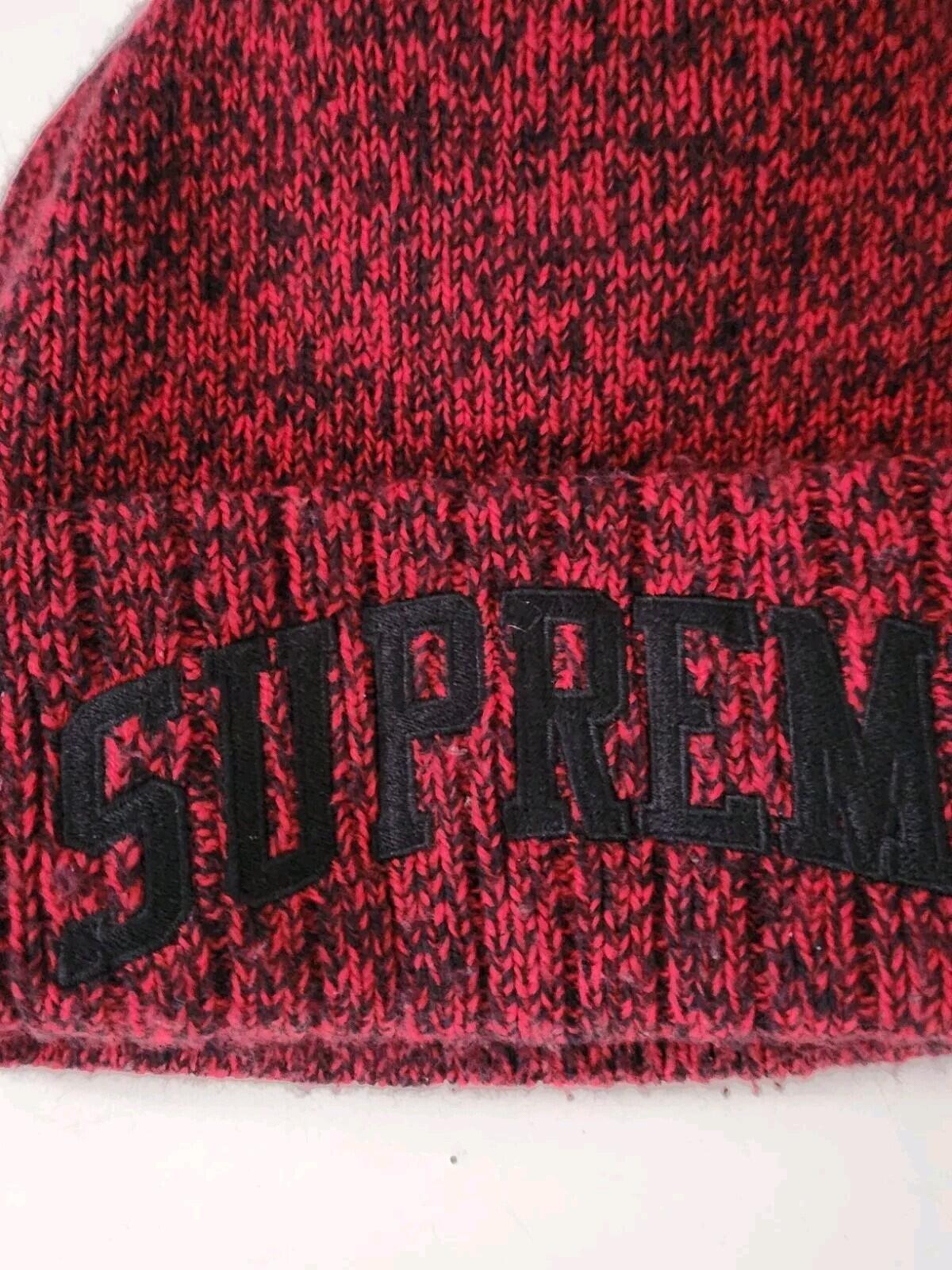 FW18 Supreme New Era Arc logo beanie Red small box logo Hat
