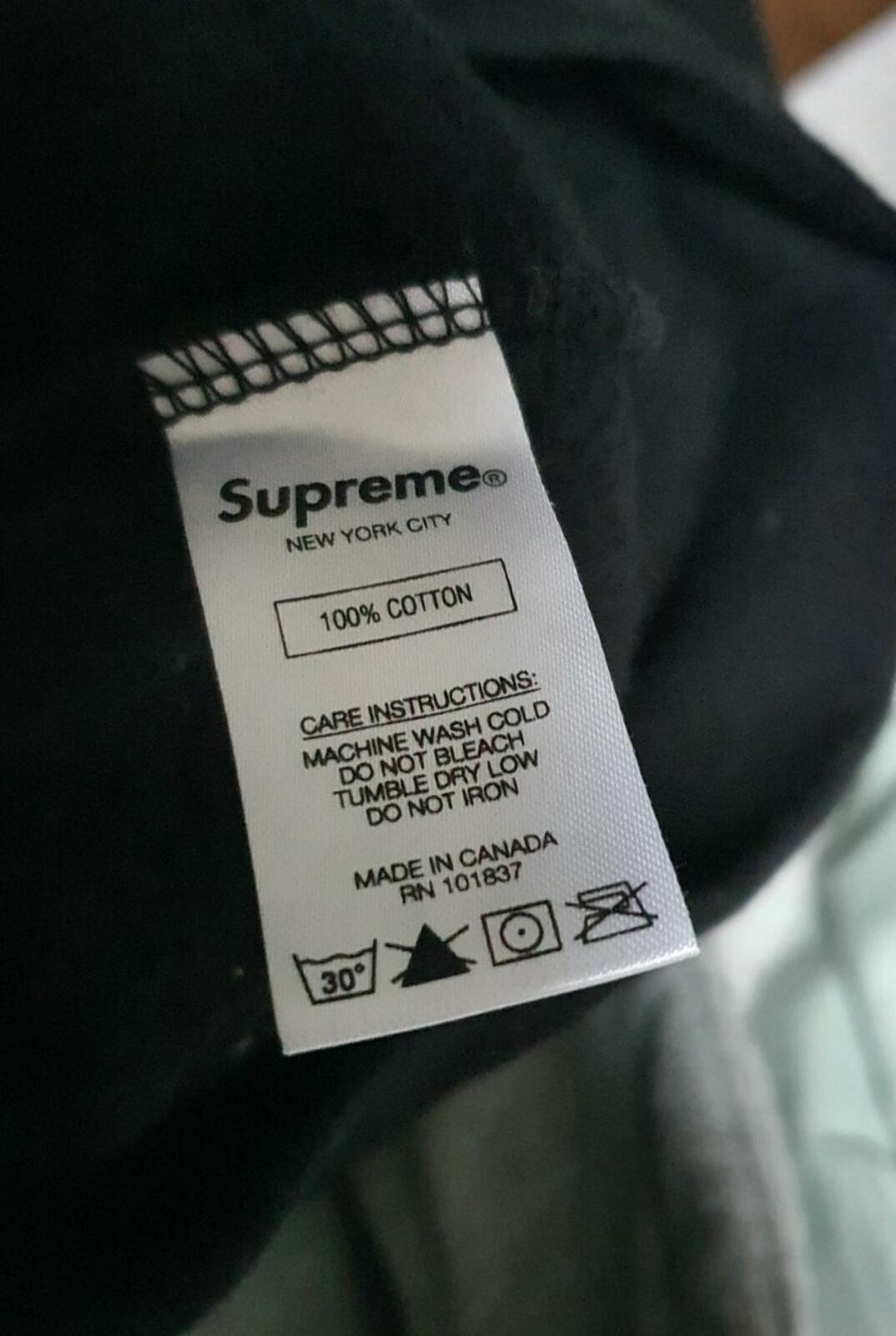 SS19 Supreme S Logo Colorblocked Kapuzenpullover Schwarz Größe M
