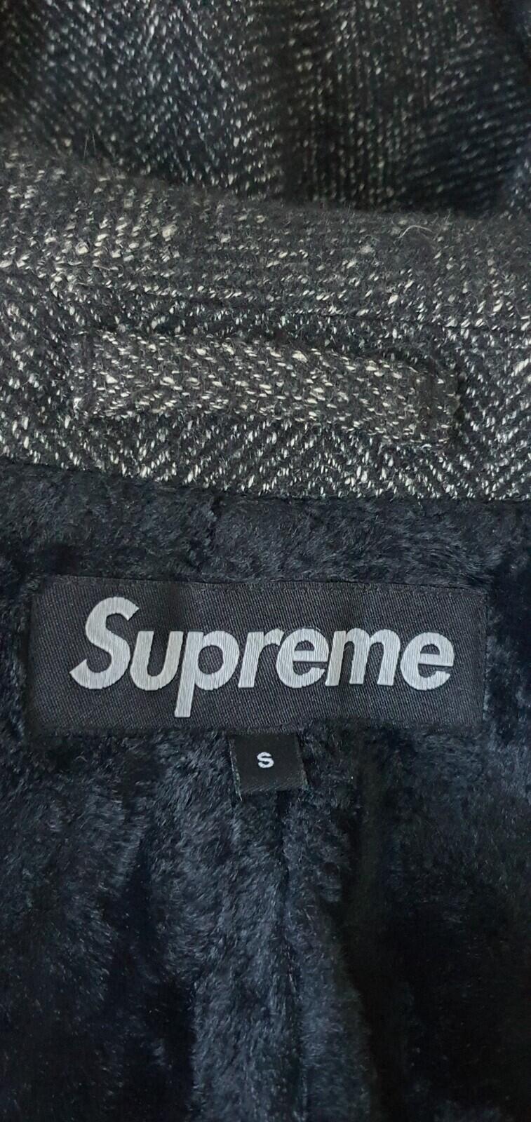 FW18 Supreme Wool Trench Coat Suri Alpaca Loro Piana RRP $648 Herringbone Size S